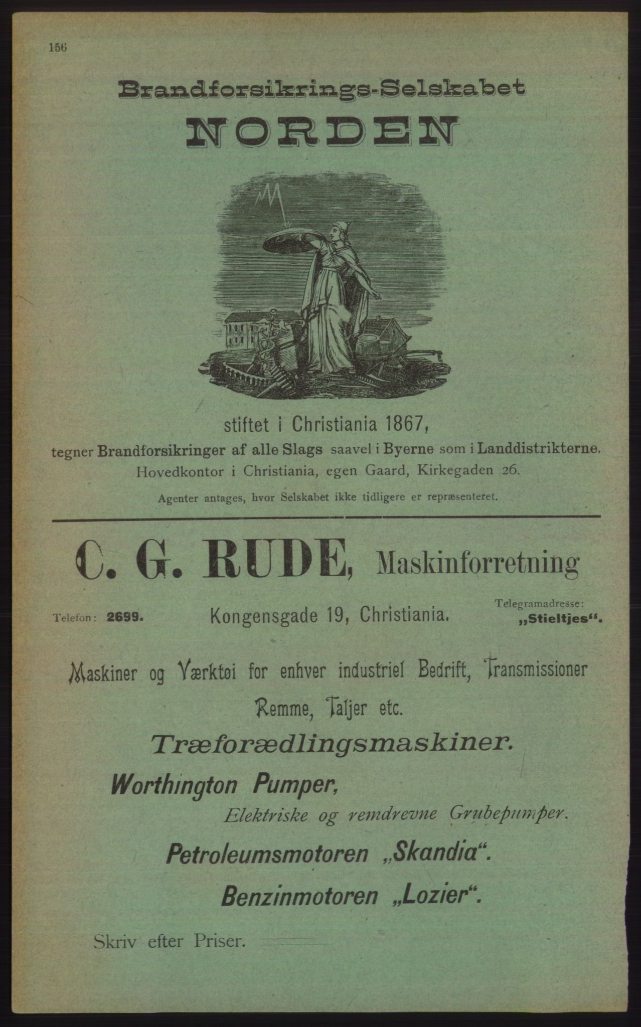 Kristiania/Oslo adressebok, PUBL/-, 1906, p. 156