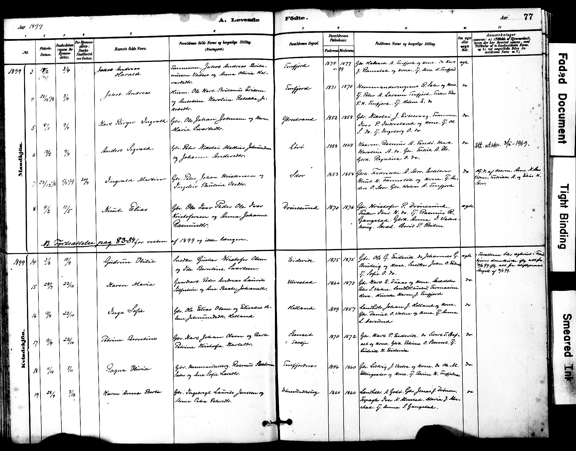 Ministerialprotokoller, klokkerbøker og fødselsregistre - Møre og Romsdal, SAT/A-1454/525/L0374: Parish register (official) no. 525A04, 1880-1899, p. 77