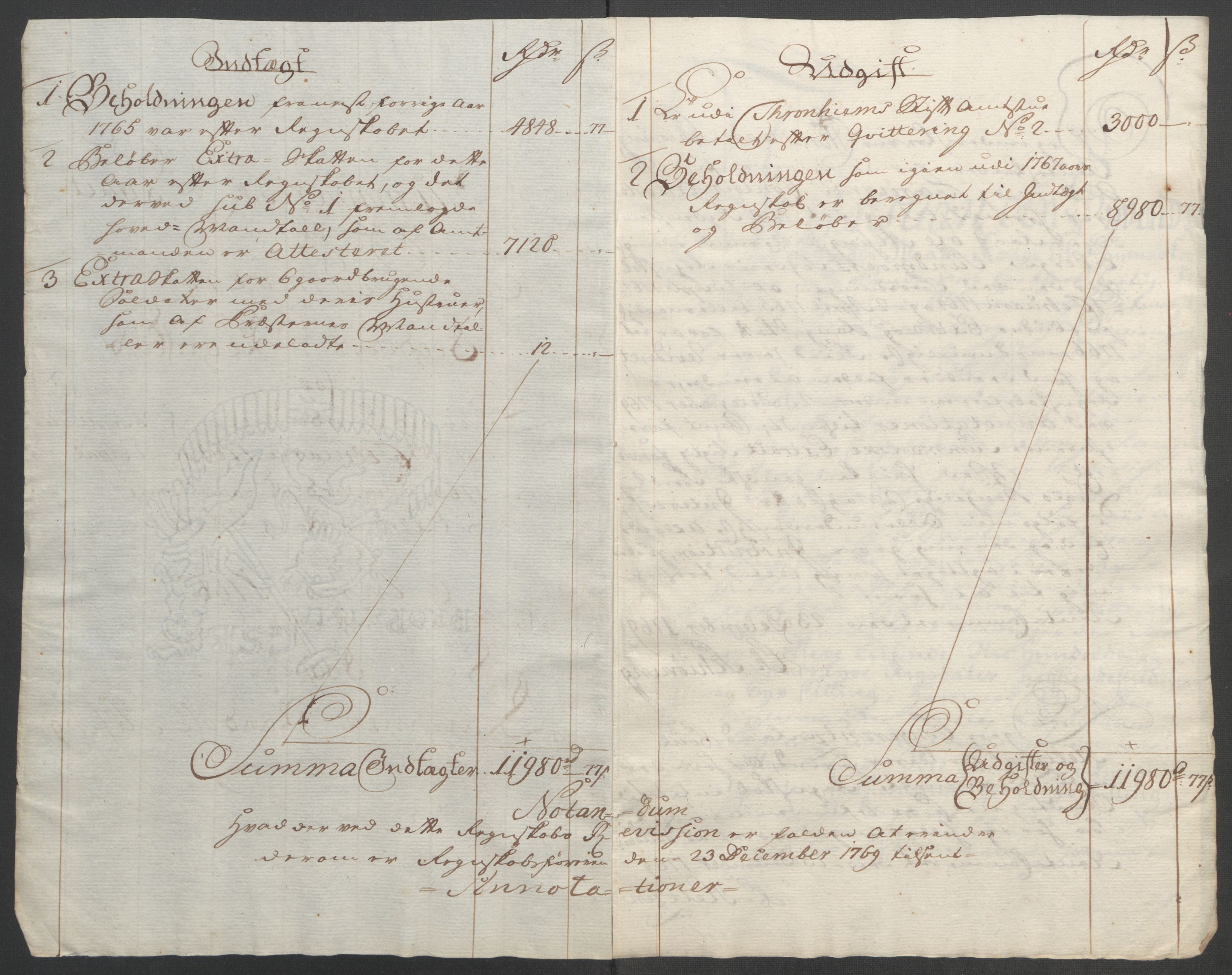 Rentekammeret inntil 1814, Reviderte regnskaper, Fogderegnskap, AV/RA-EA-4092/R54/L3645: Ekstraskatten Sunnmøre, 1762-1772, p. 83