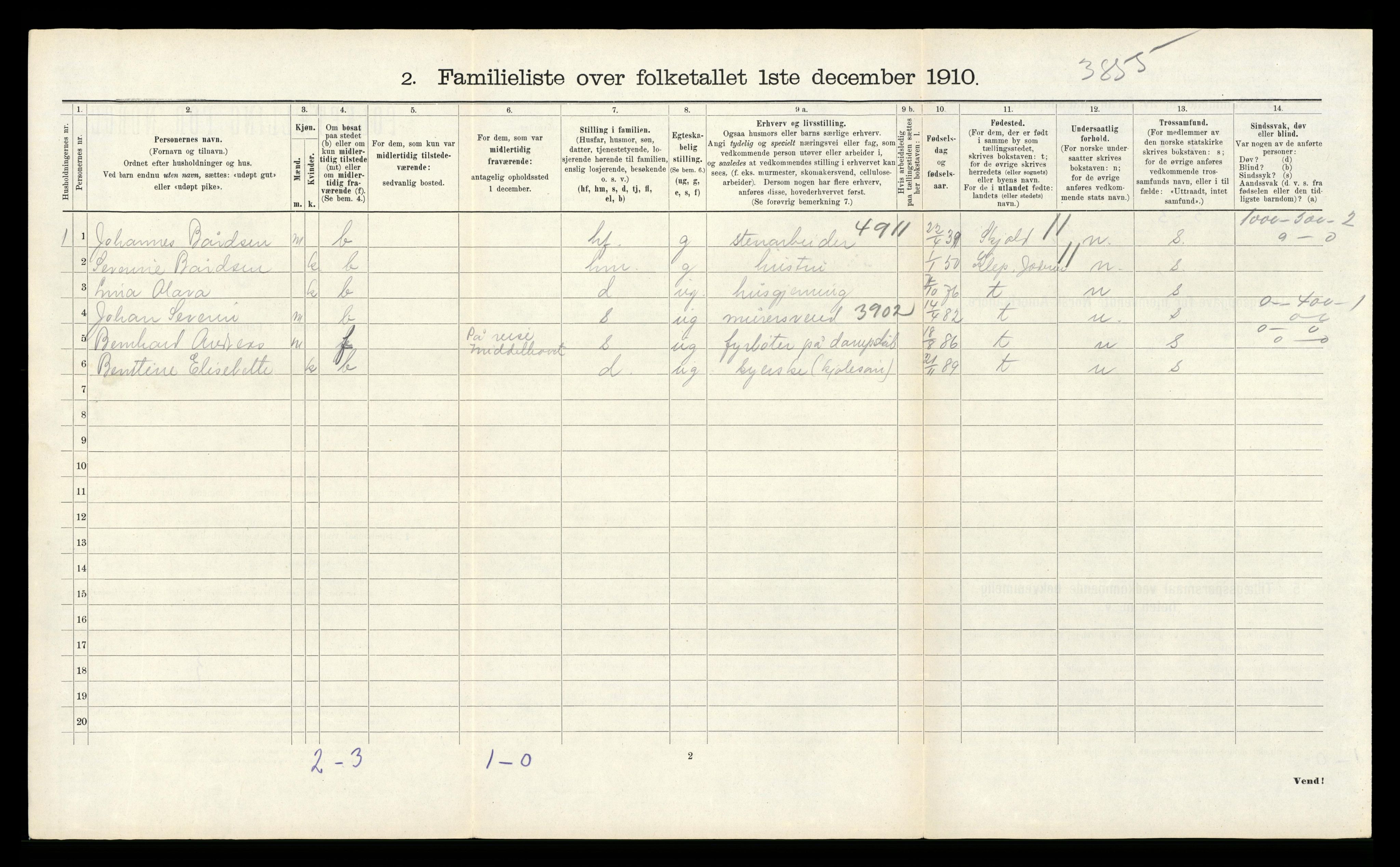 RA, 1910 census for Haugesund, 1910, p. 777