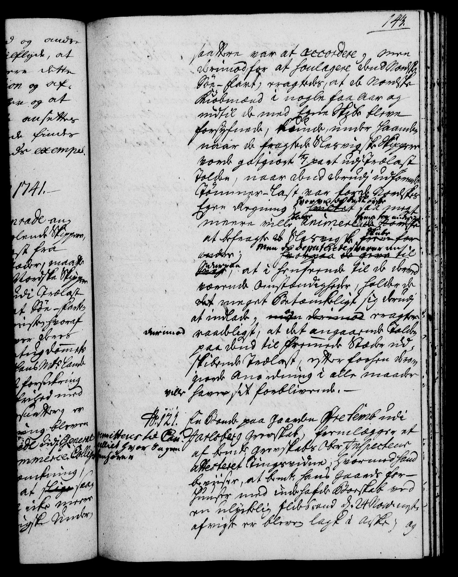 Rentekammeret, Kammerkanselliet, RA/EA-3111/G/Gh/Gha/L0023: Norsk ekstraktmemorialprotokoll (merket RK 53.68), 1741-1742, p. 143