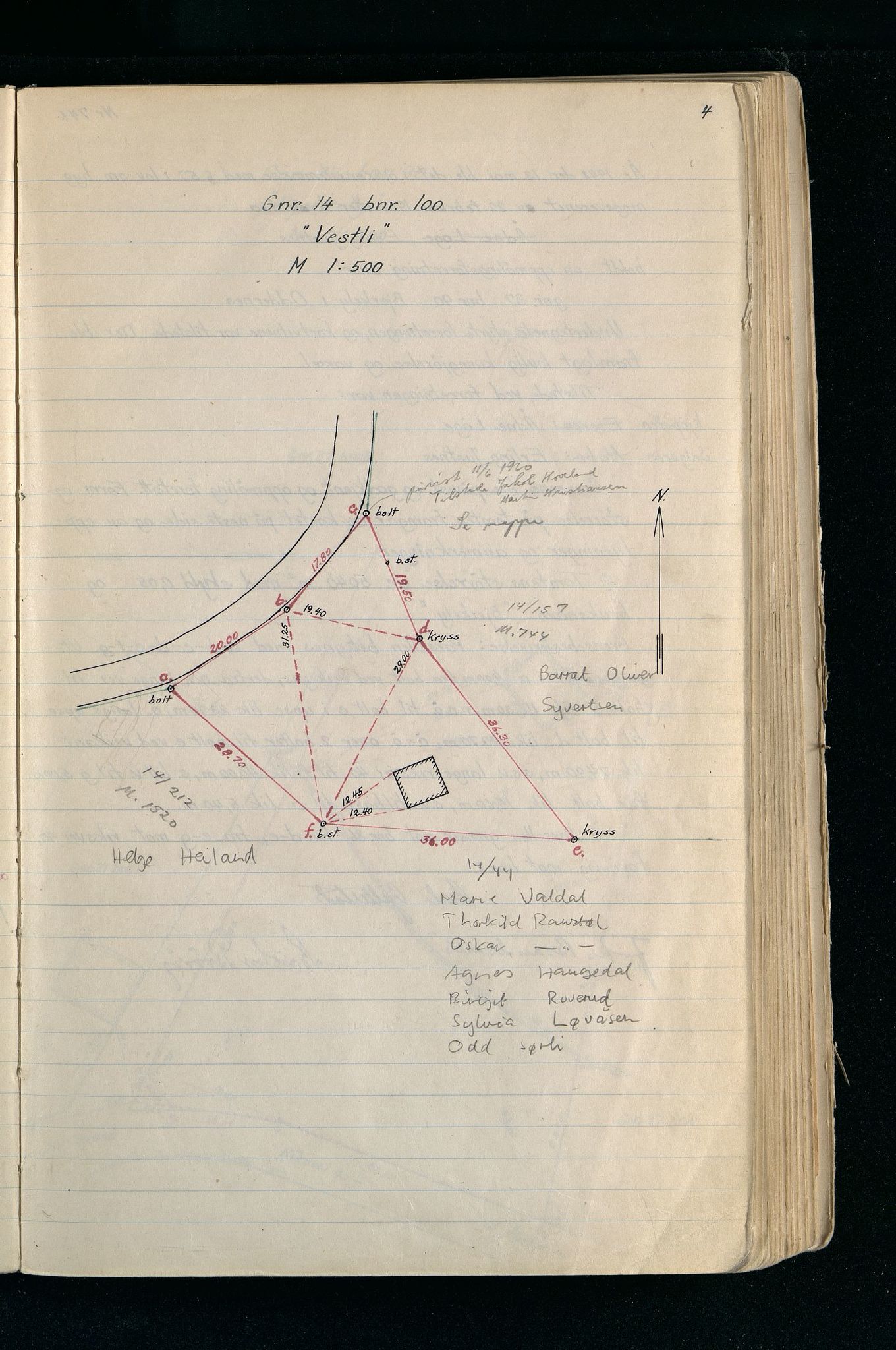 Oddernes kommune - Oppmålingsvesenet, ARKSOR/1001OD773/Ia/L0006: Oppmålingsprotokoll nr.6 (d), 1948-1949