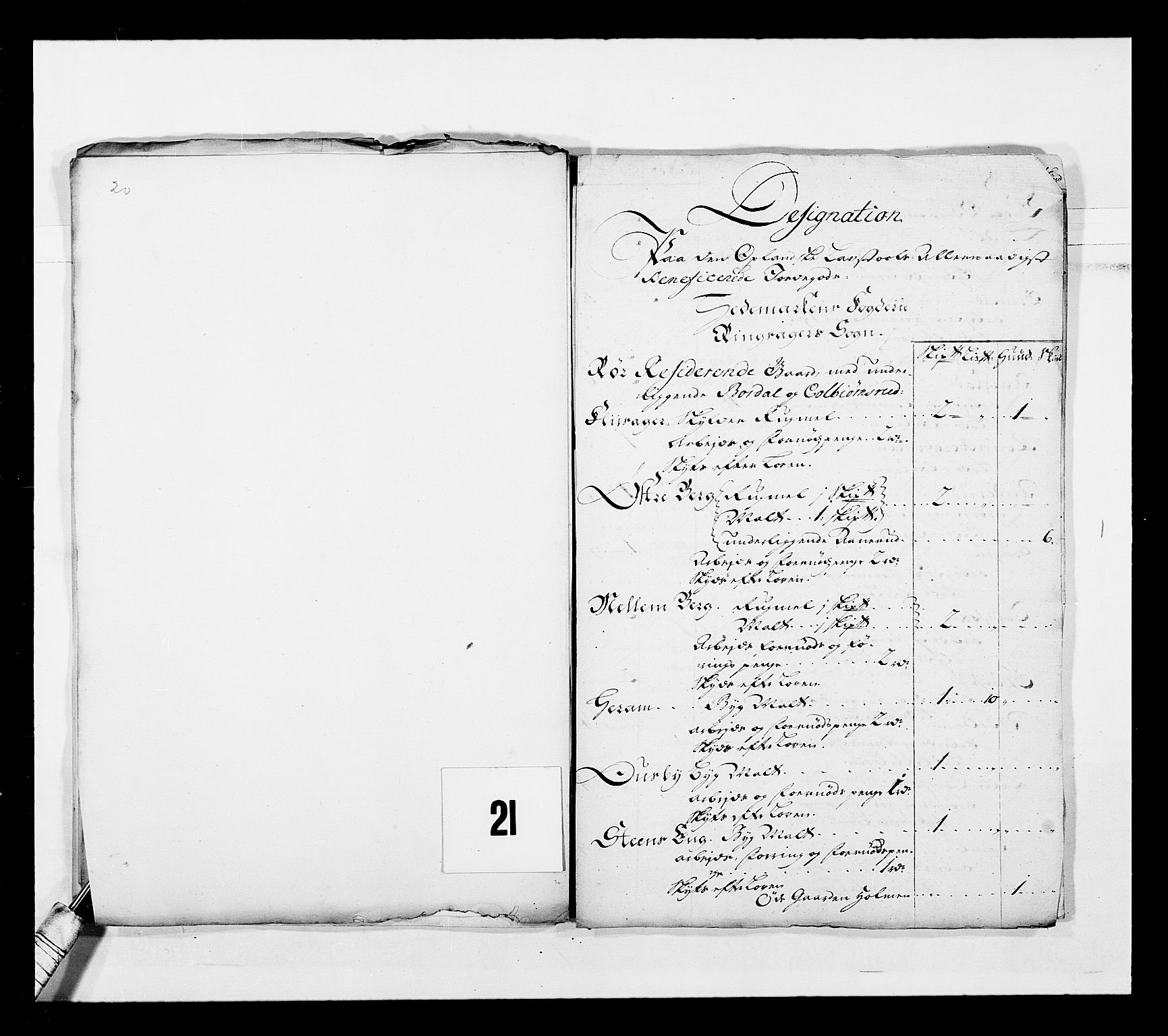 Stattholderembetet 1572-1771, AV/RA-EA-2870/Ek/L0043/0001: Jordebøker o.a. 1720-1728 vedkommende krongodset: / Dokumenter om reluisjonsgodset m.m., 1724-1728, p. 46