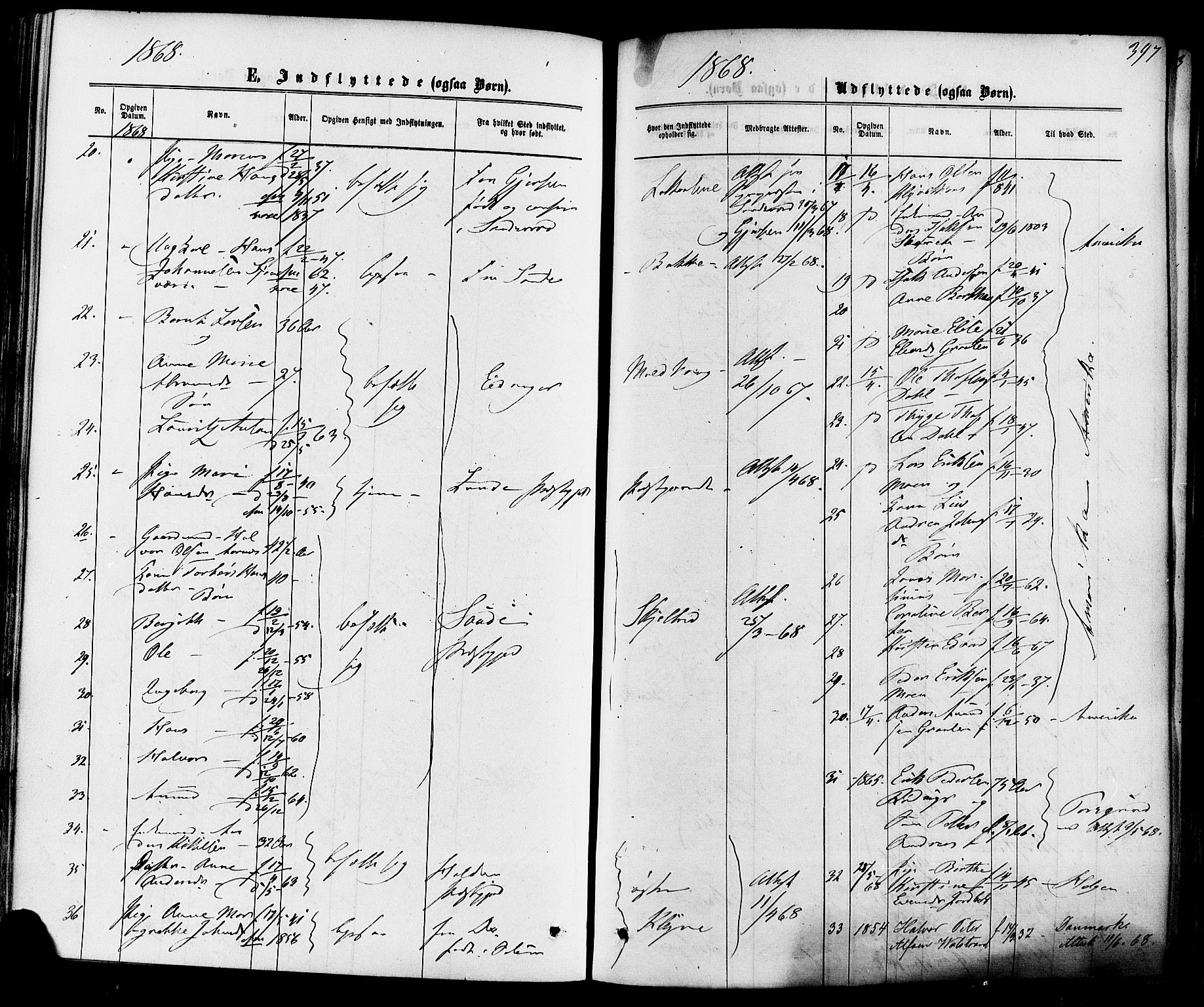 Solum kirkebøker, SAKO/A-306/F/Fa/L0008: Parish register (official) no. I 8, 1865-1876, p. 397