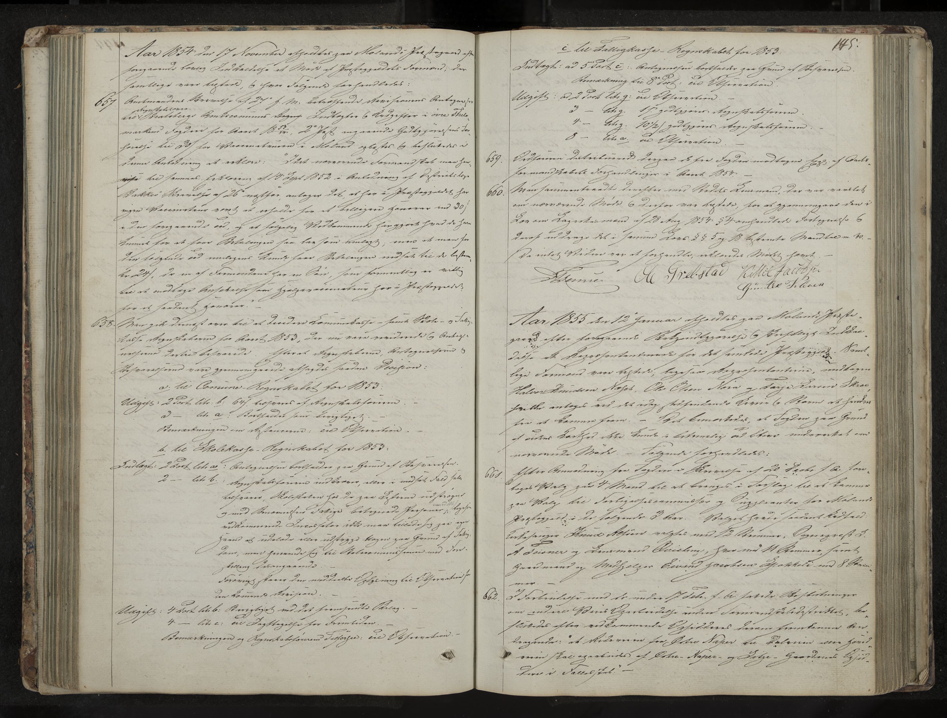 Fyresdal formannskap og sentraladministrasjon, IKAK/0831021-1/Aa/L0001: Møtebok, 1837-1876, p. 145