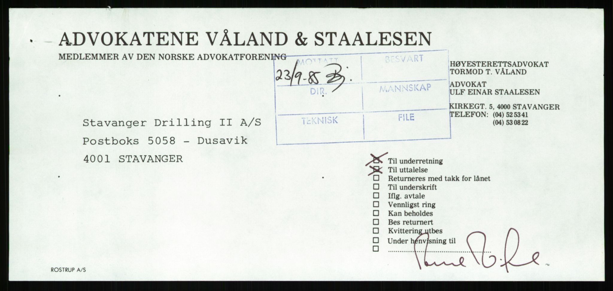 Pa 1503 - Stavanger Drilling AS, AV/SAST-A-101906/Da/L0001: Alexander L. Kielland - Begrensningssak Stavanger byrett, 1986, p. 146