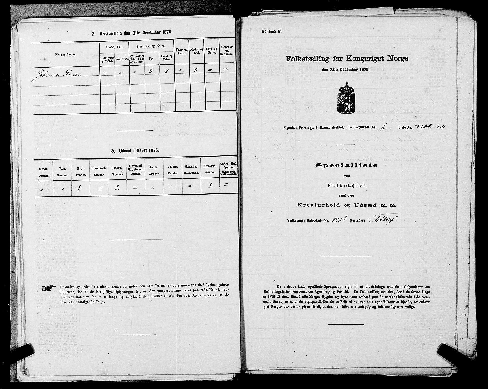 SAST, 1875 census for 1111L Sokndal/Sokndal, 1875, p. 184