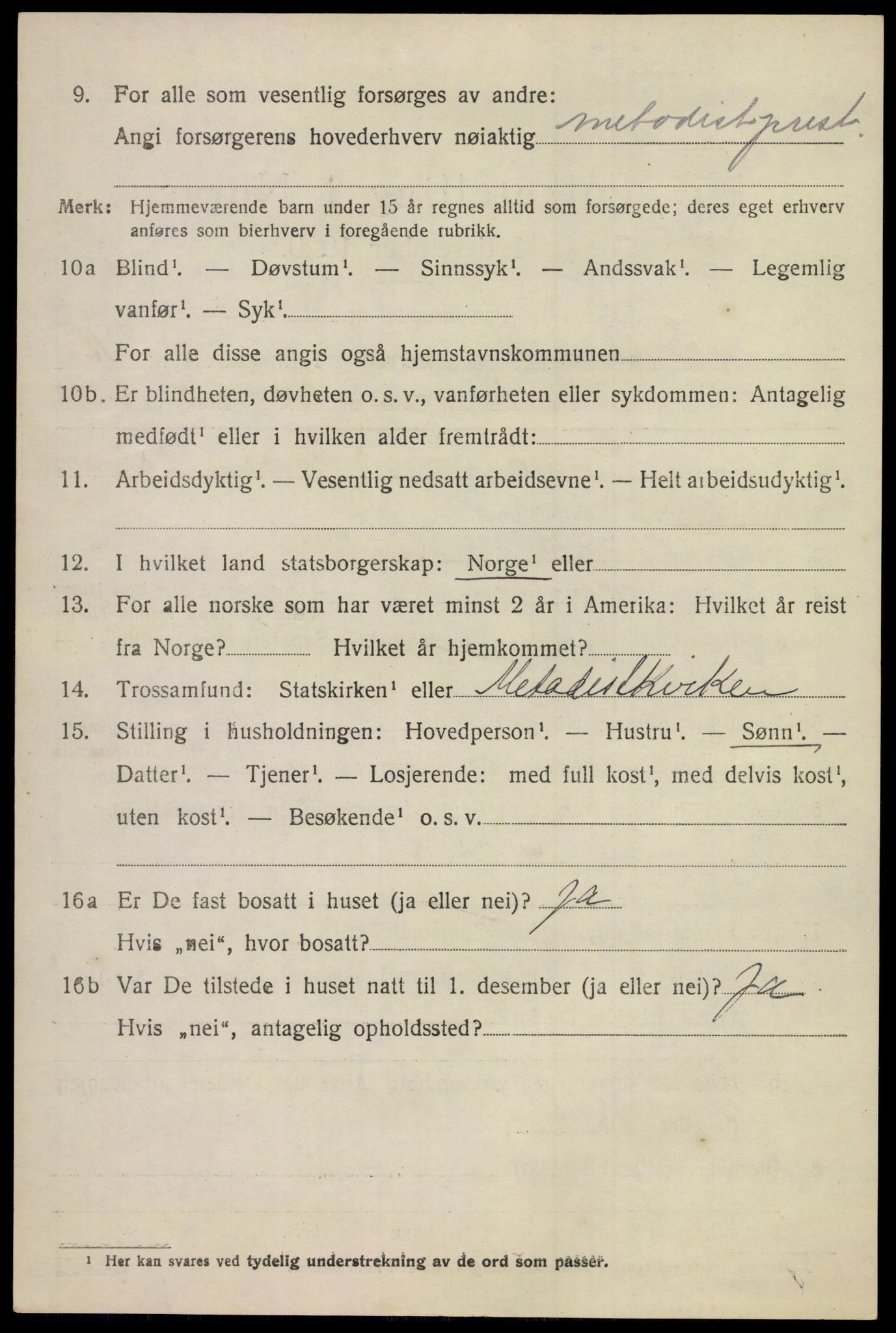 SAKO, 1920 census for Flesberg, 1920, p. 5012