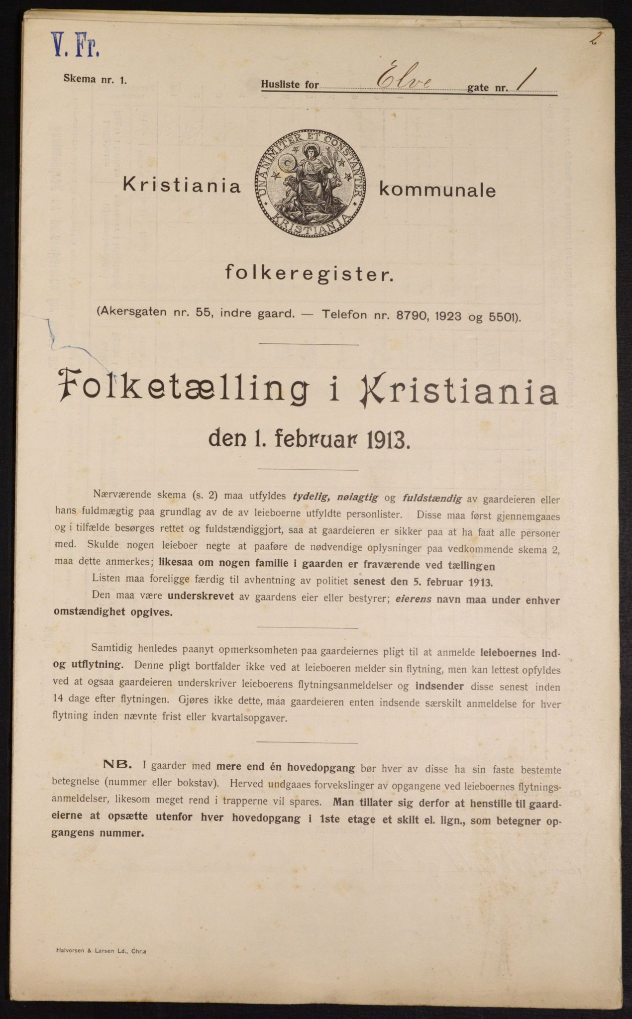 OBA, Municipal Census 1913 for Kristiania, 1913, p. 20978