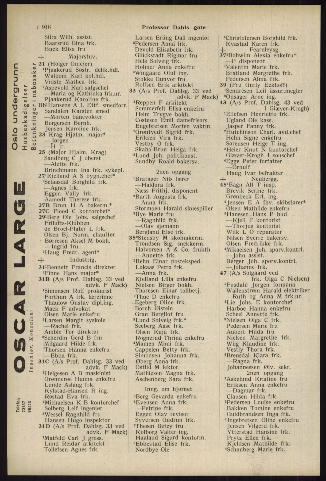 Kristiania/Oslo adressebok, PUBL/-, 1934, p. 1916