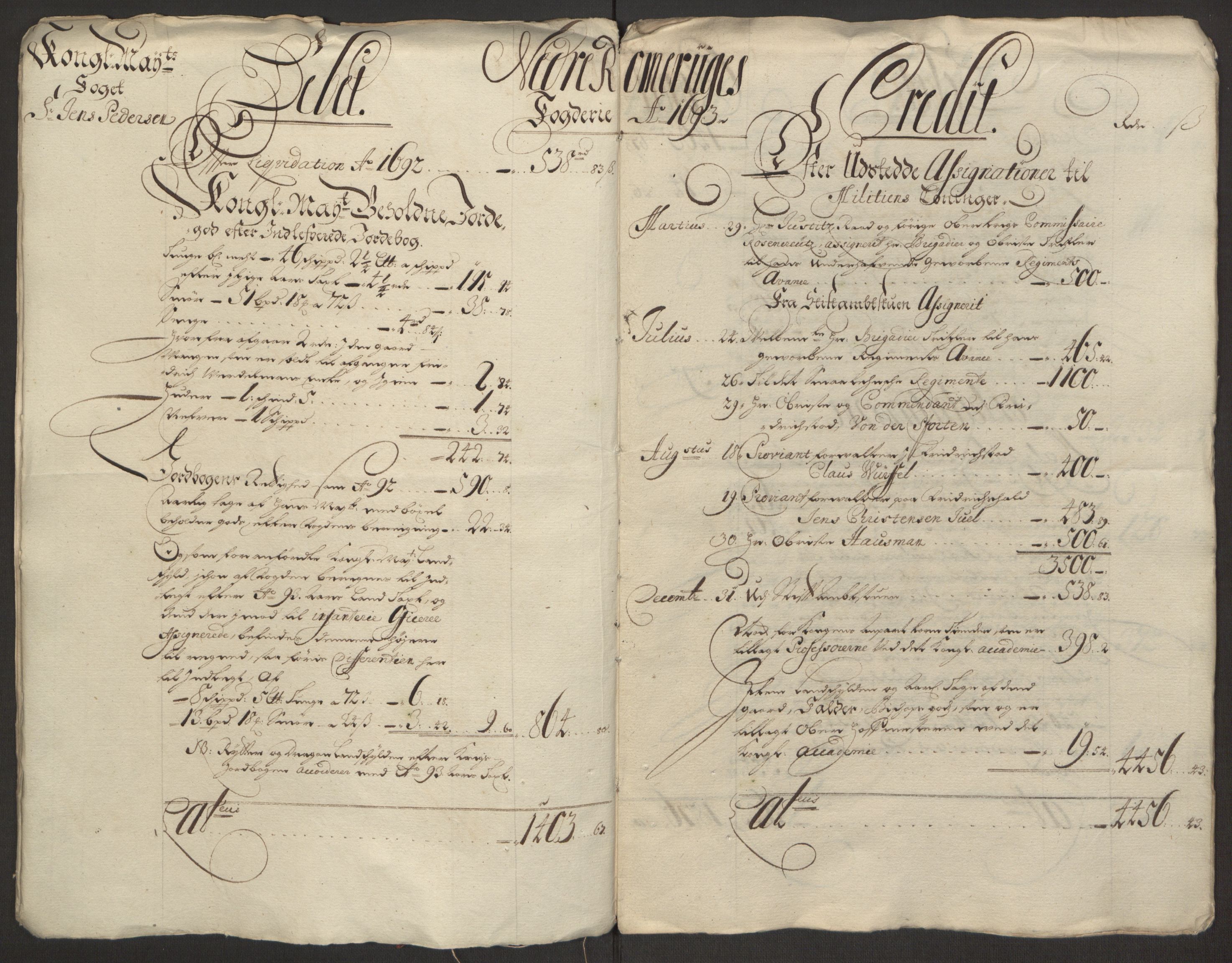 Rentekammeret inntil 1814, Reviderte regnskaper, Fogderegnskap, AV/RA-EA-4092/R11/L0578: Fogderegnskap Nedre Romerike, 1693, p. 22