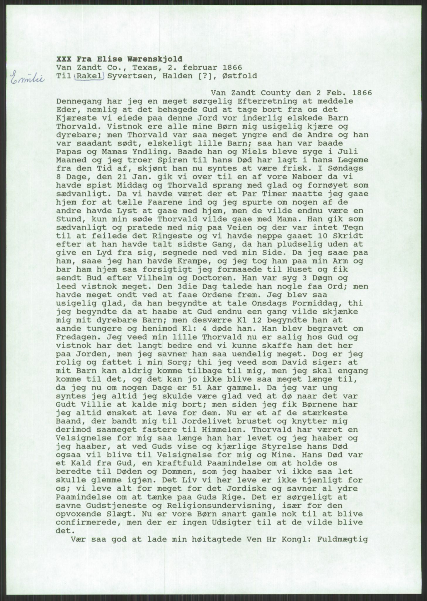 Samlinger til kildeutgivelse, Amerikabrevene, AV/RA-EA-4057/F/L0039: Innlån fra Ole Kolsrud, Buskerud og Ferdinand Næshagen, Østfold, 1860-1972, p. 31