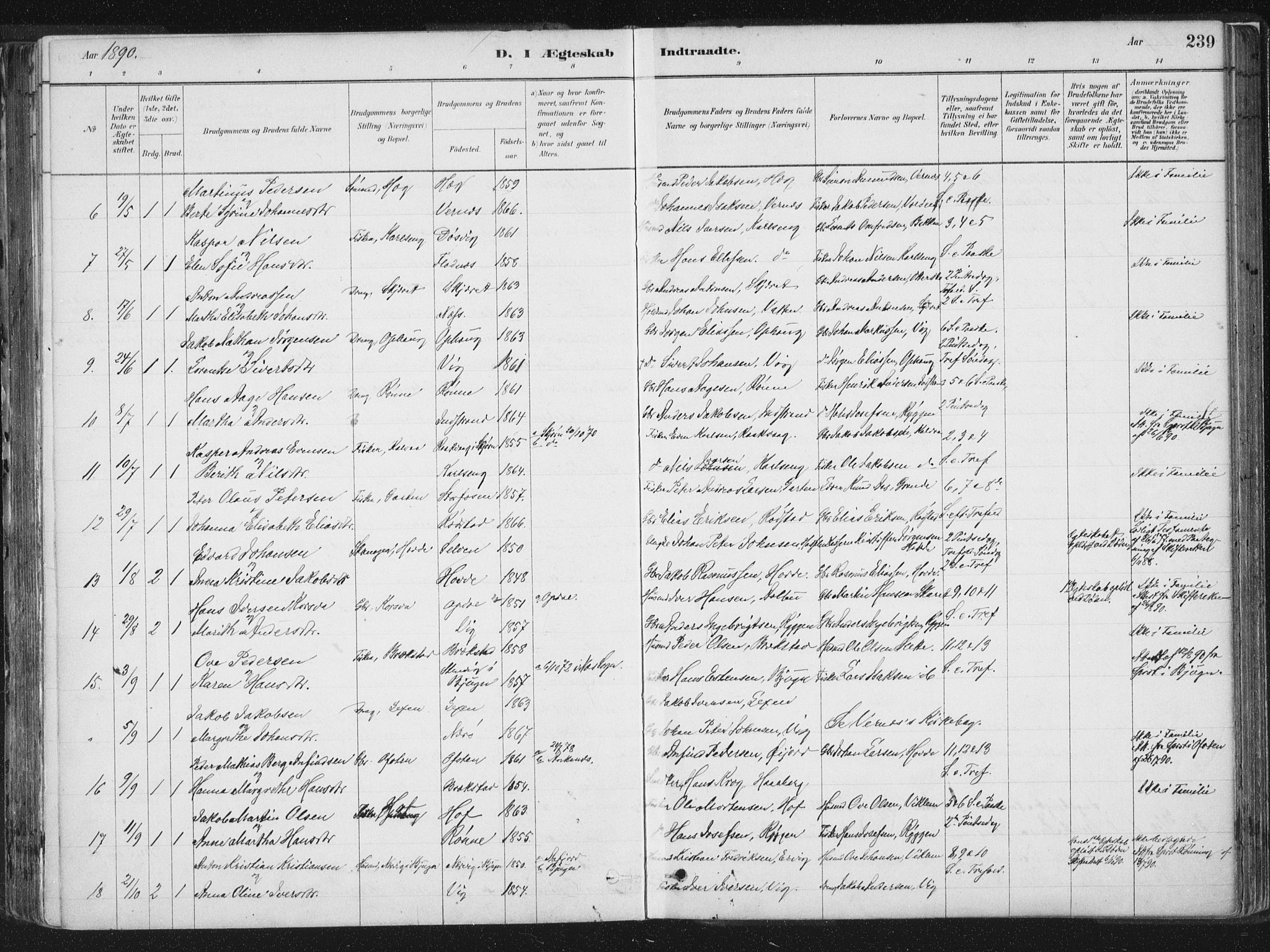 Ministerialprotokoller, klokkerbøker og fødselsregistre - Sør-Trøndelag, SAT/A-1456/659/L0739: Parish register (official) no. 659A09, 1879-1893, p. 239