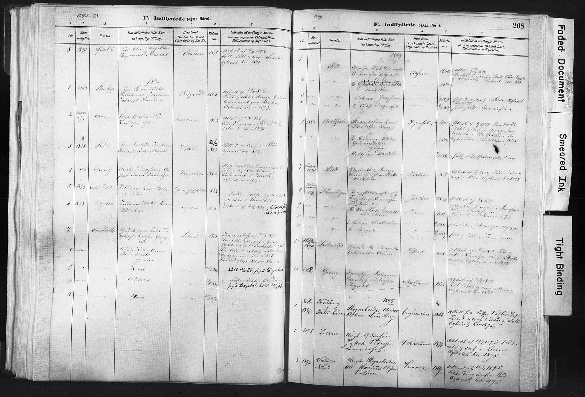 Ministerialprotokoller, klokkerbøker og fødselsregistre - Nord-Trøndelag, SAT/A-1458/749/L0474: Parish register (official) no. 749A08, 1887-1903, p. 268