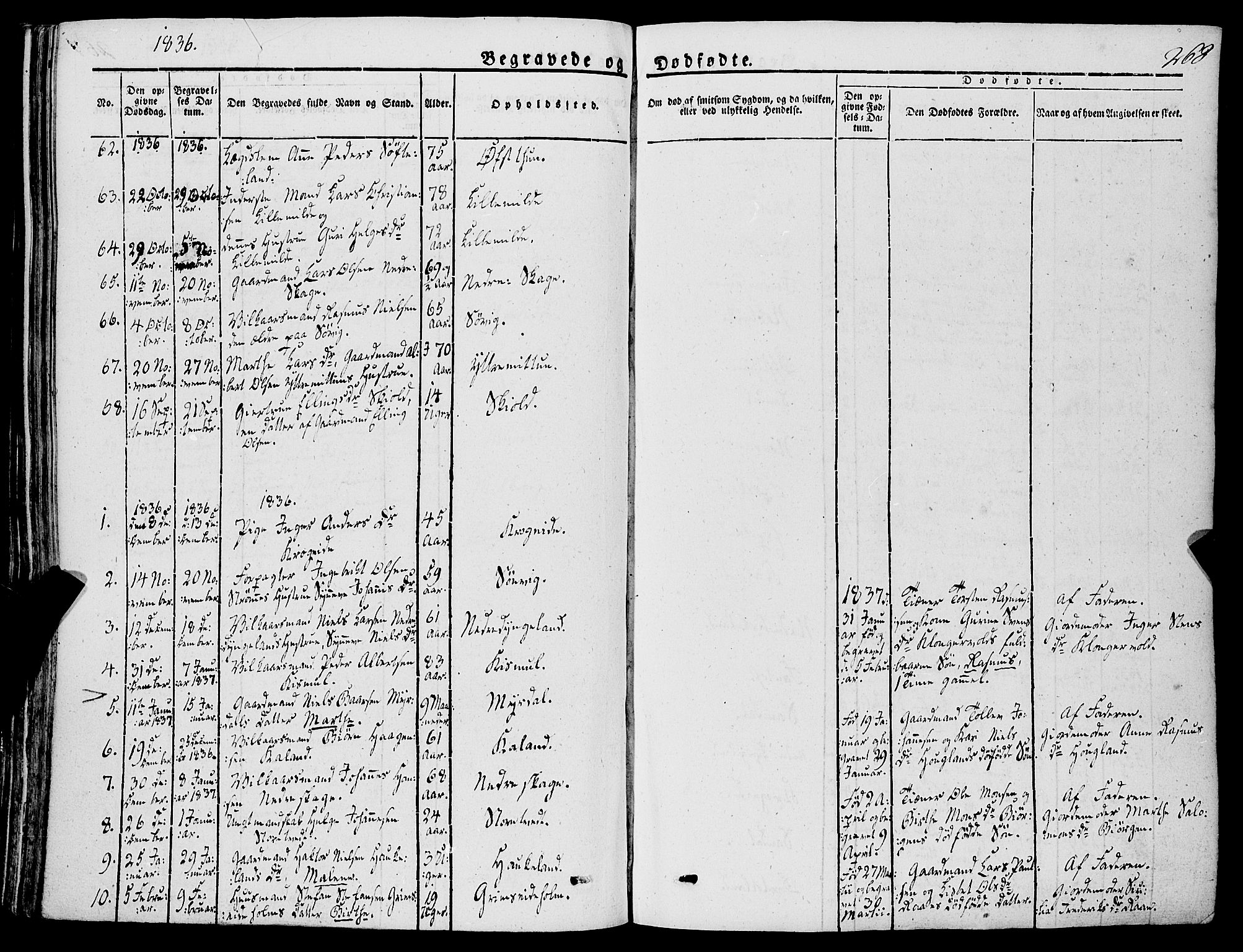 Fana Sokneprestembete, AV/SAB-A-75101/H/Haa/Haaa/L0008: Parish register (official) no. A 8, 1829-1851, p. 268