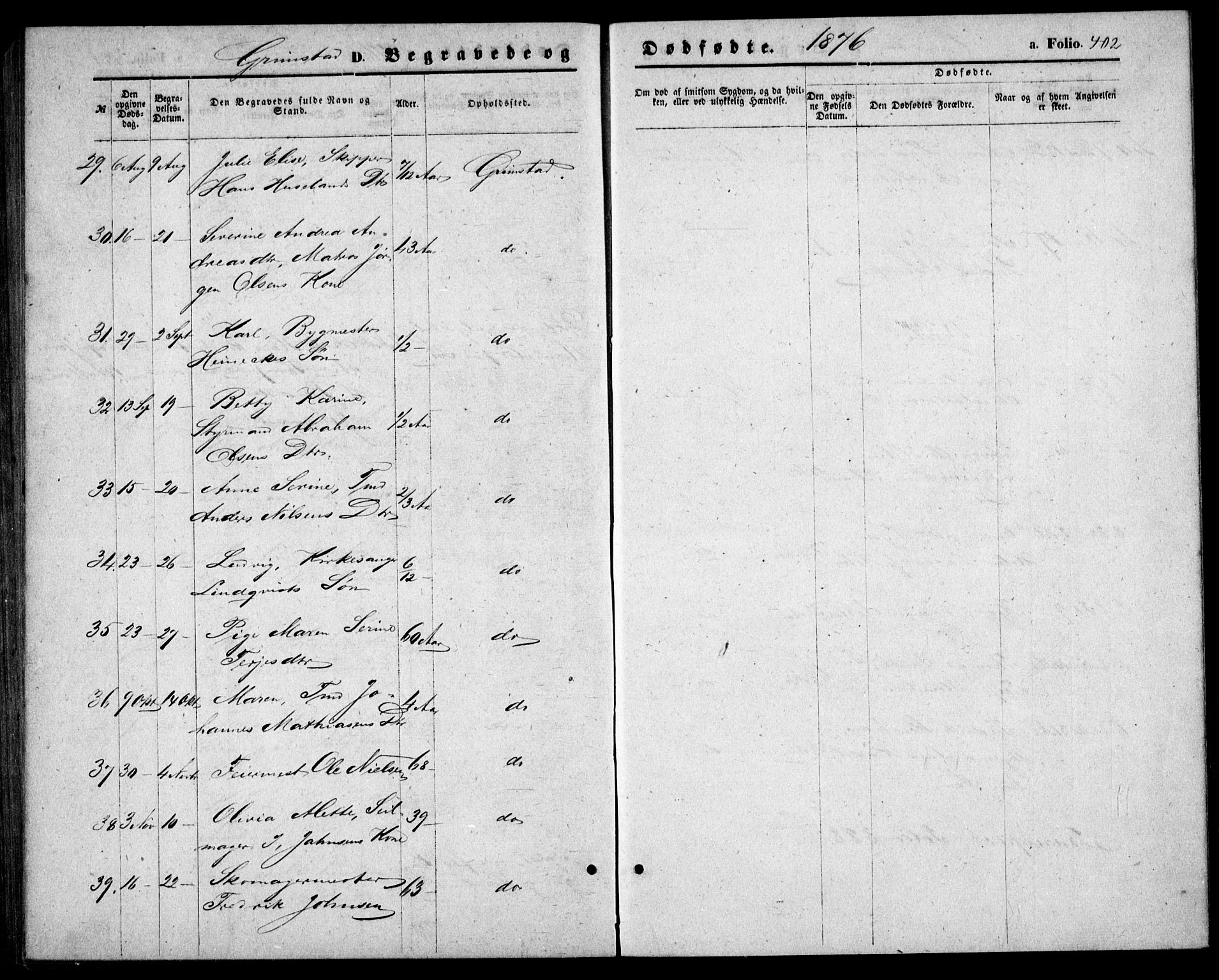 Fjære sokneprestkontor, AV/SAK-1111-0011/F/Fb/L0009: Parish register (copy) no. B 9, 1867-1870, p. 402