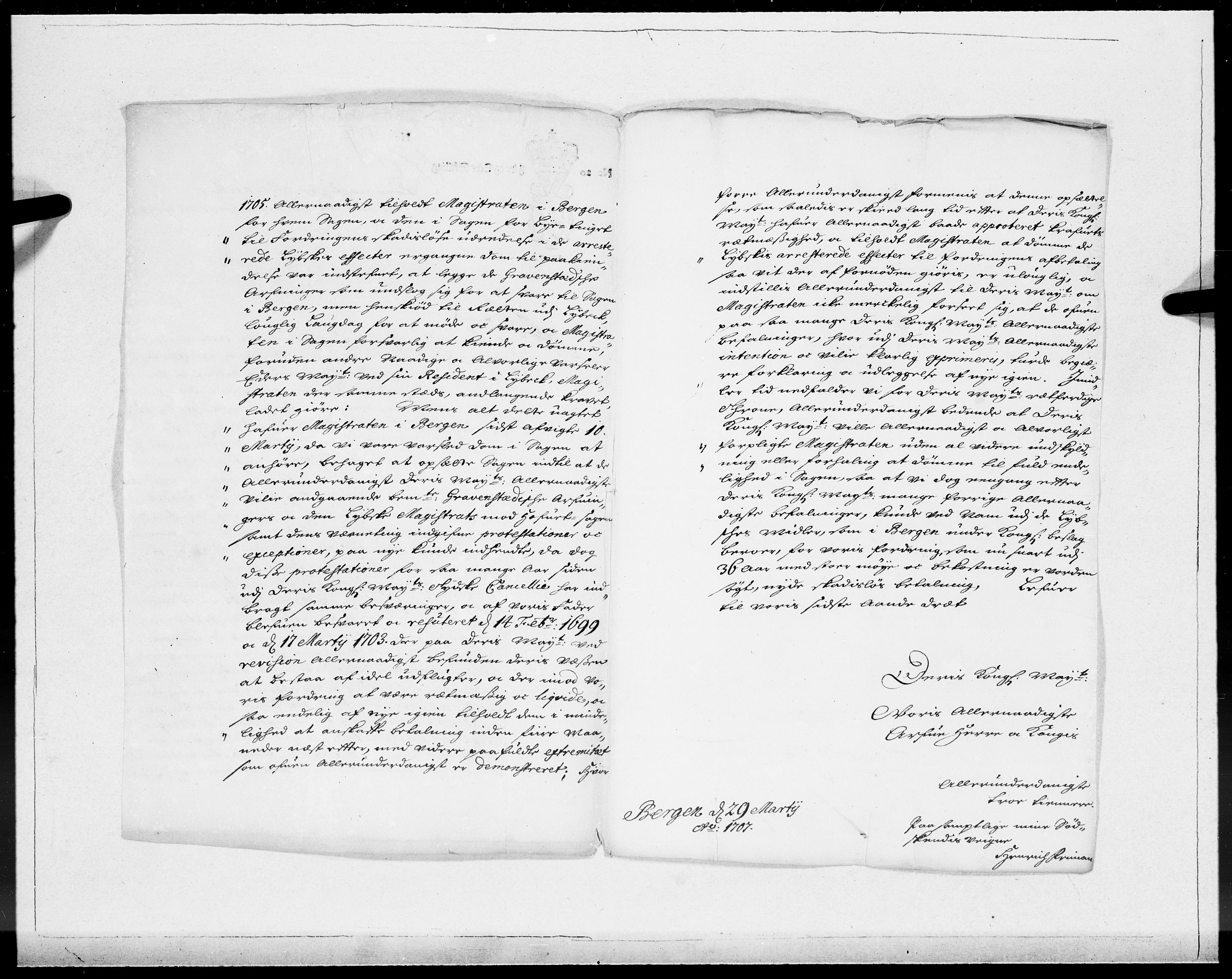 Danske Kanselli 1572-1799, AV/RA-EA-3023/F/Fc/Fcc/Fcca/L0063: Norske innlegg 1572-1799, 1707, p. 8