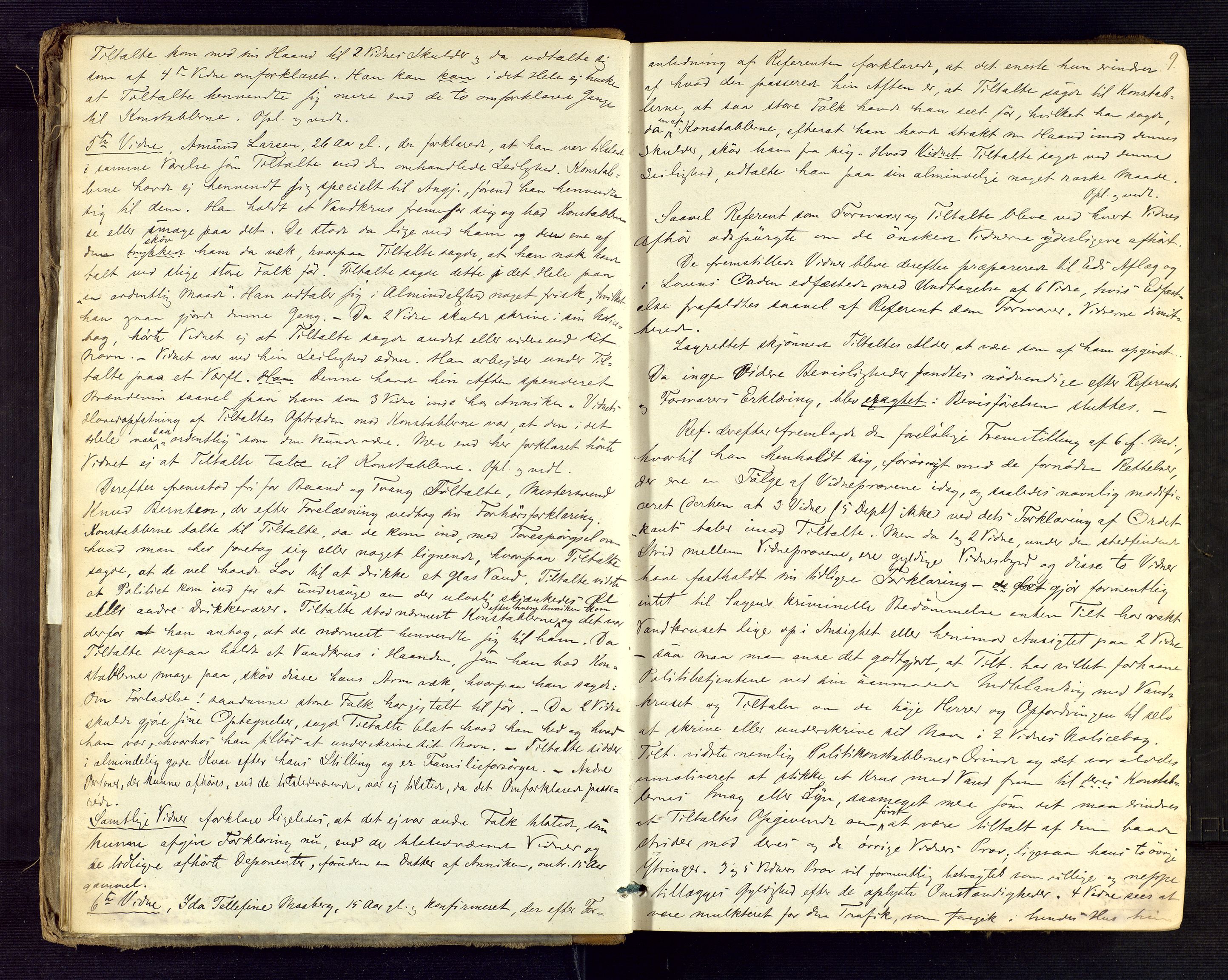 Holt sorenskriveri, AV/SAK-1221-0002/F/Fb/L0003: Ekstraretts- og forhørsrettsprotokoll nr 3, 1873-1876, p. 9