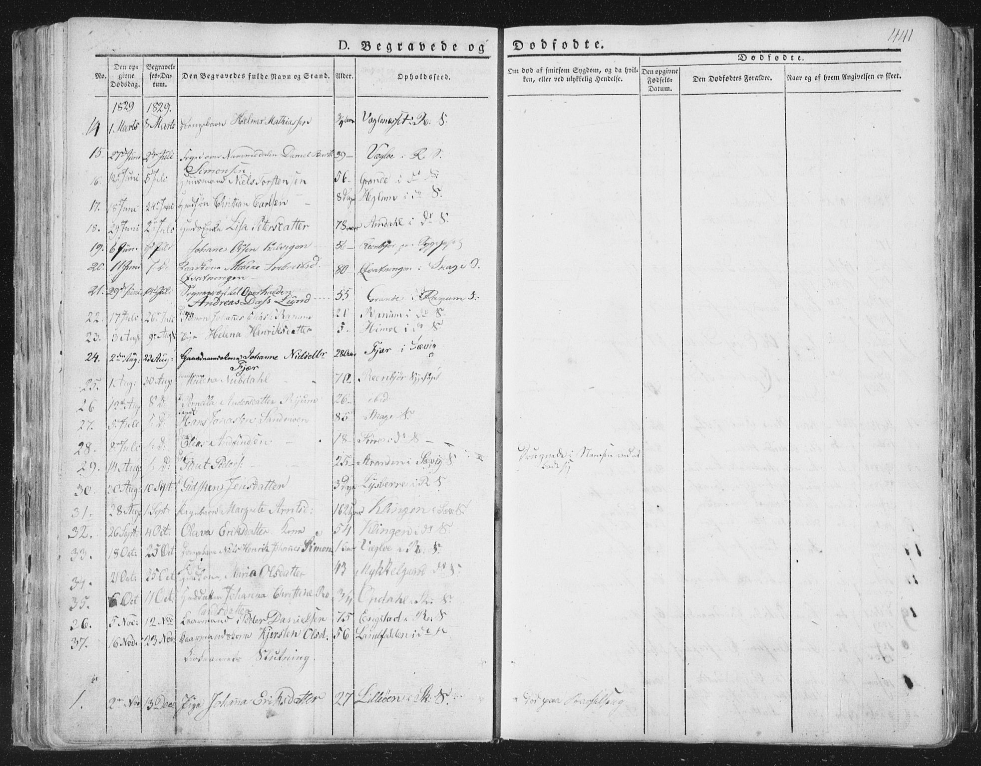 Ministerialprotokoller, klokkerbøker og fødselsregistre - Nord-Trøndelag, SAT/A-1458/764/L0552: Parish register (official) no. 764A07b, 1824-1865, p. 441