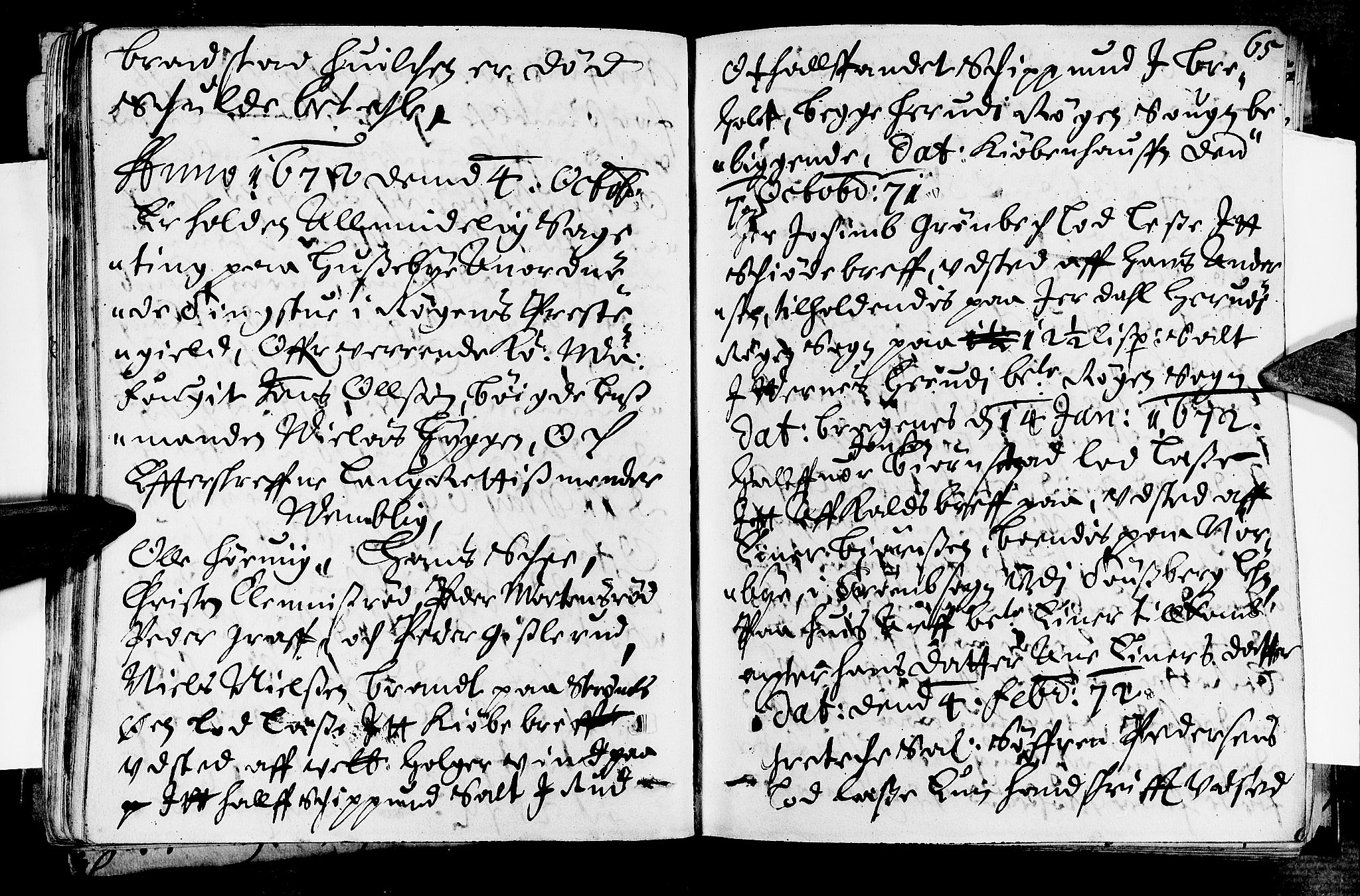 Lier, Røyken og Hurum sorenskriveri, SAKO/A-89/F/Fa/L0013: Tingbok, 1672, p. 65