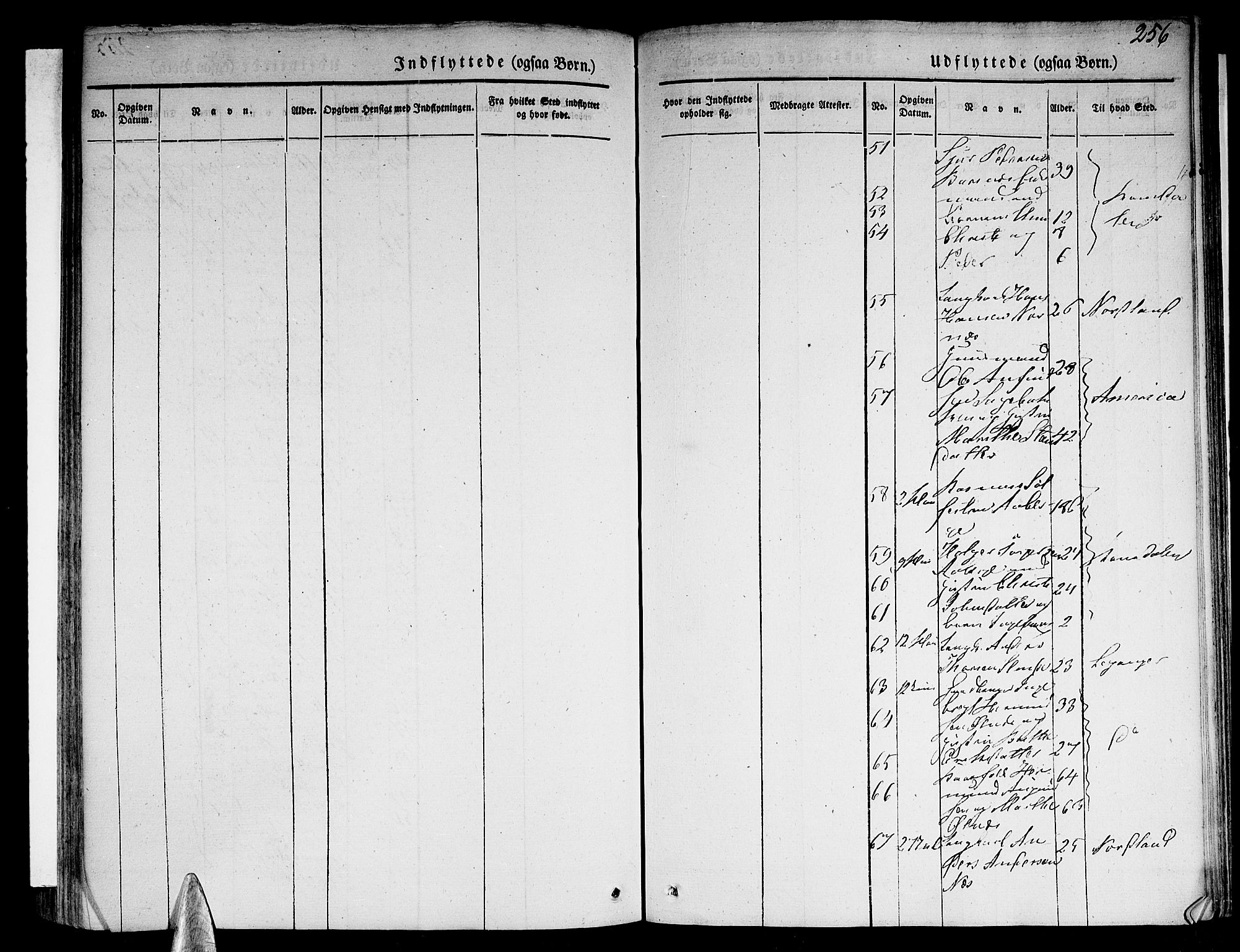 Sogndal sokneprestembete, SAB/A-81301/H/Haa/Haaa/L0011: Parish register (official) no. A 11, 1839-1847, p. 256
