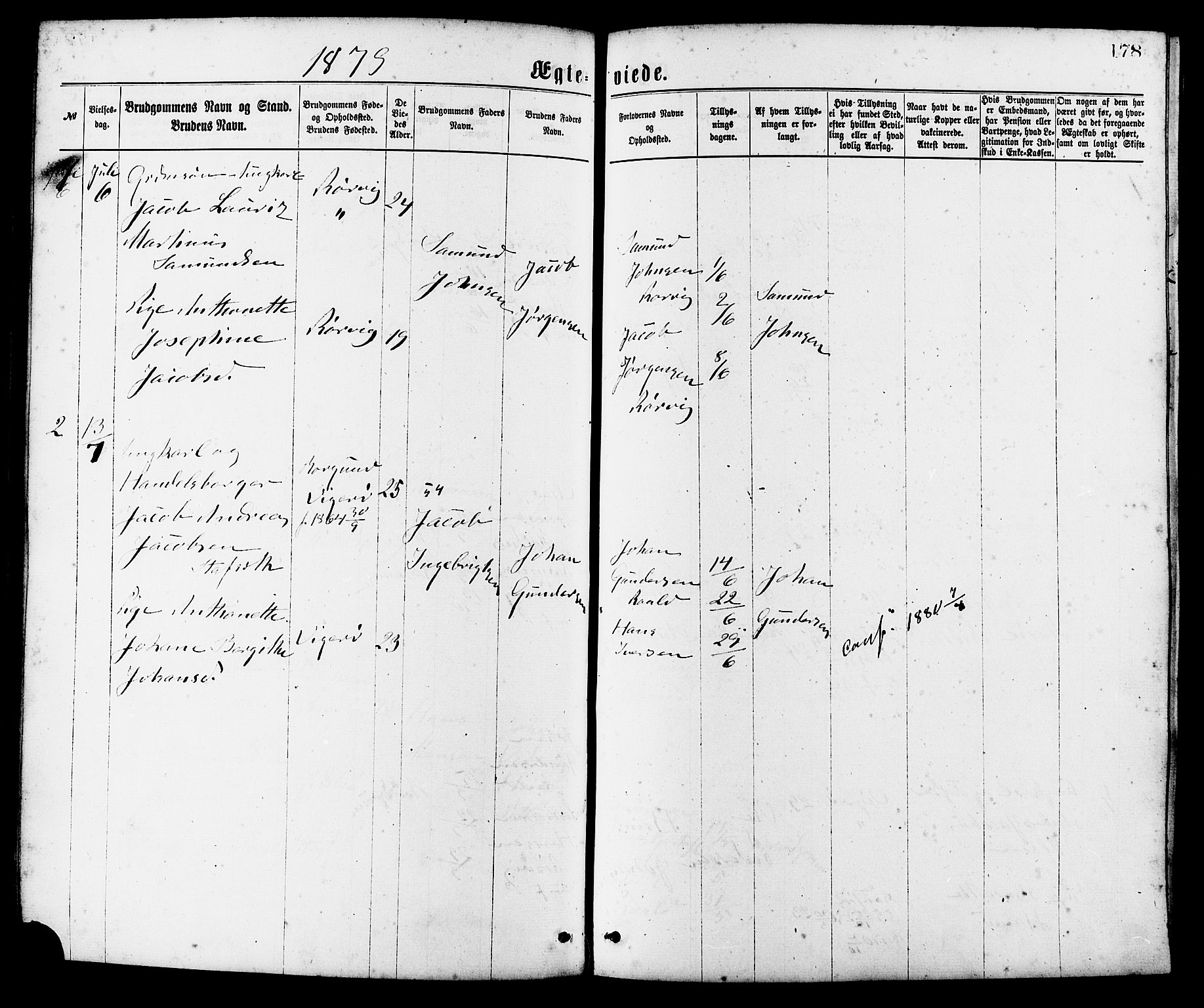 Ministerialprotokoller, klokkerbøker og fødselsregistre - Møre og Romsdal, SAT/A-1454/537/L0519: Parish register (official) no. 537A03, 1876-1889, p. 178