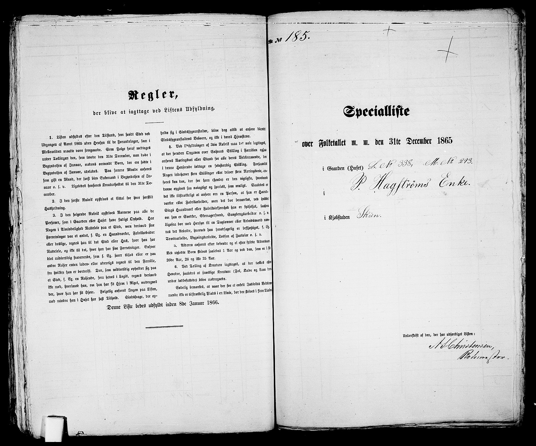 RA, 1865 census for Skien, 1865, p. 380