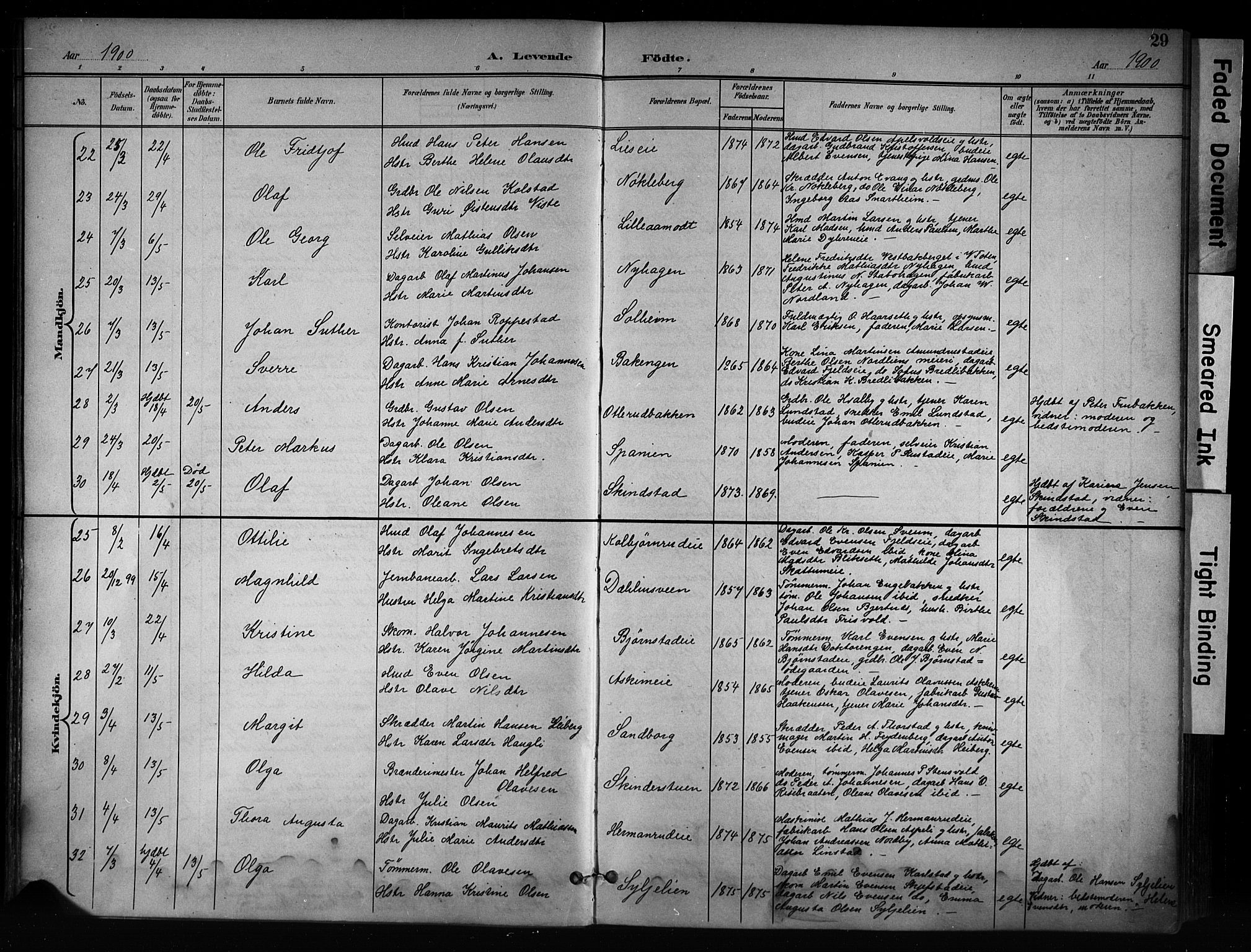 Østre Toten prestekontor, AV/SAH-PREST-104/H/Ha/Haa/L0008: Parish register (official) no. 8, 1897-1909, p. 29