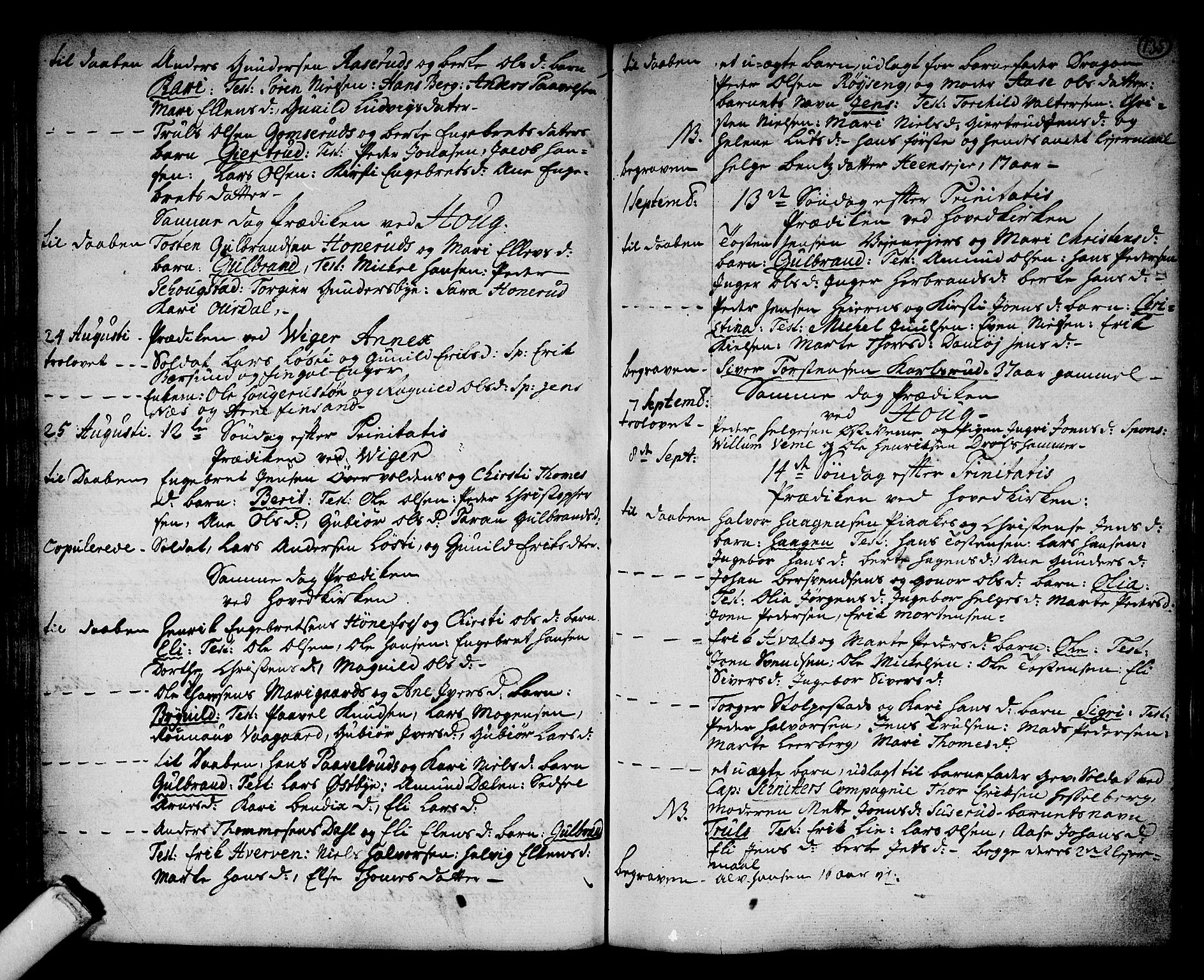 Norderhov kirkebøker, AV/SAKO-A-237/F/Fa/L0004: Parish register (official) no. 4, 1758-1774, p. 135