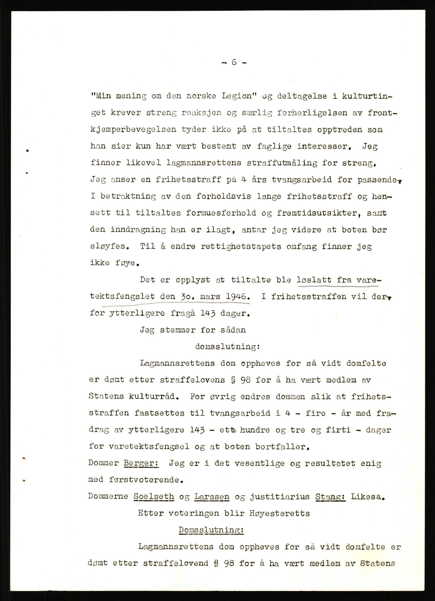 Landssvikarkivet, Oslo politikammer, RA/S-3138-01/D/Da/L0178/0008: Dommer, dnr. 1225 - 1232 / Dnr. 1232, 1945-1948, p. 118