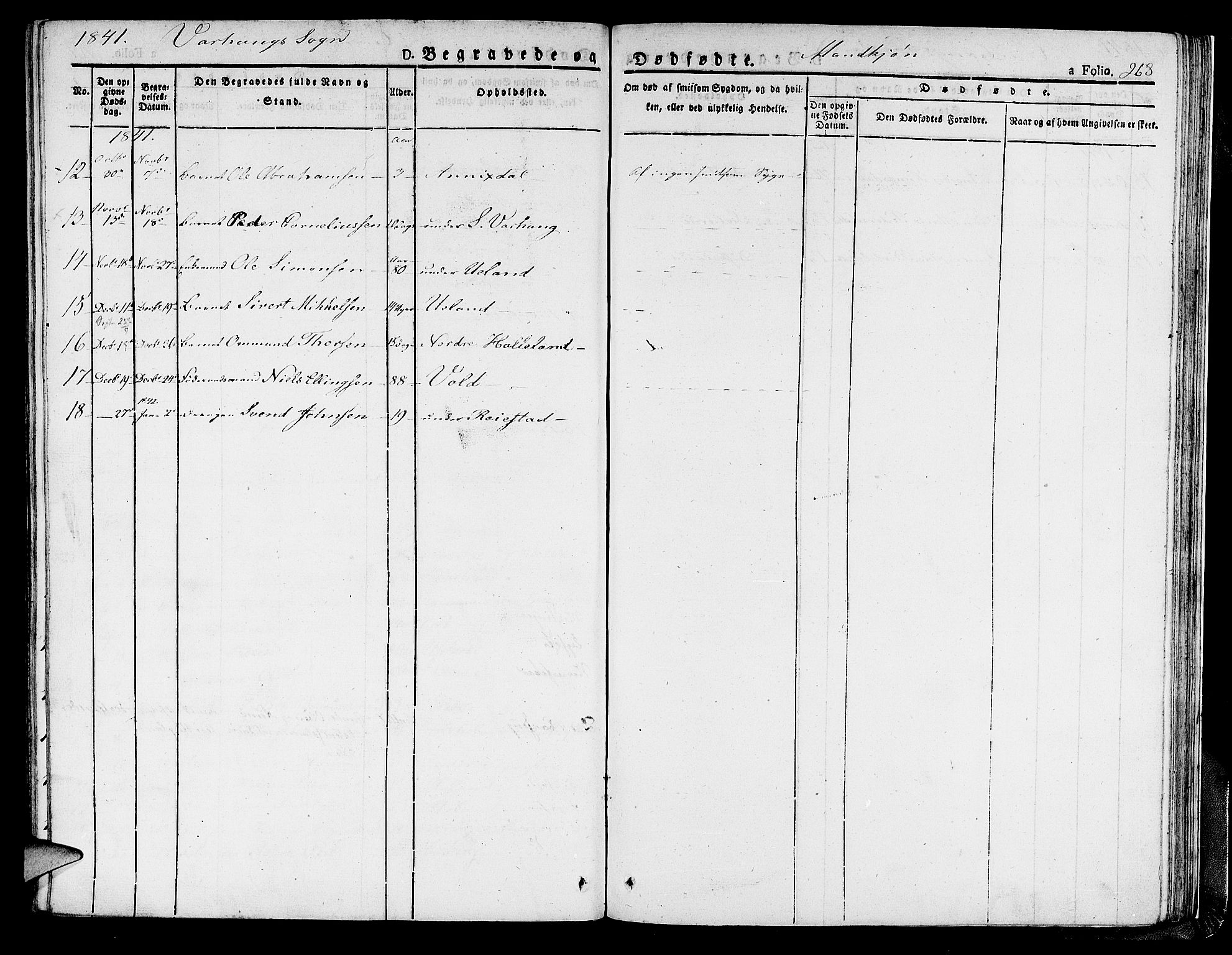 Hå sokneprestkontor, AV/SAST-A-101801/001/30BA/L0004: Parish register (official) no. A 4.1 /2, 1826-1841, p. 268