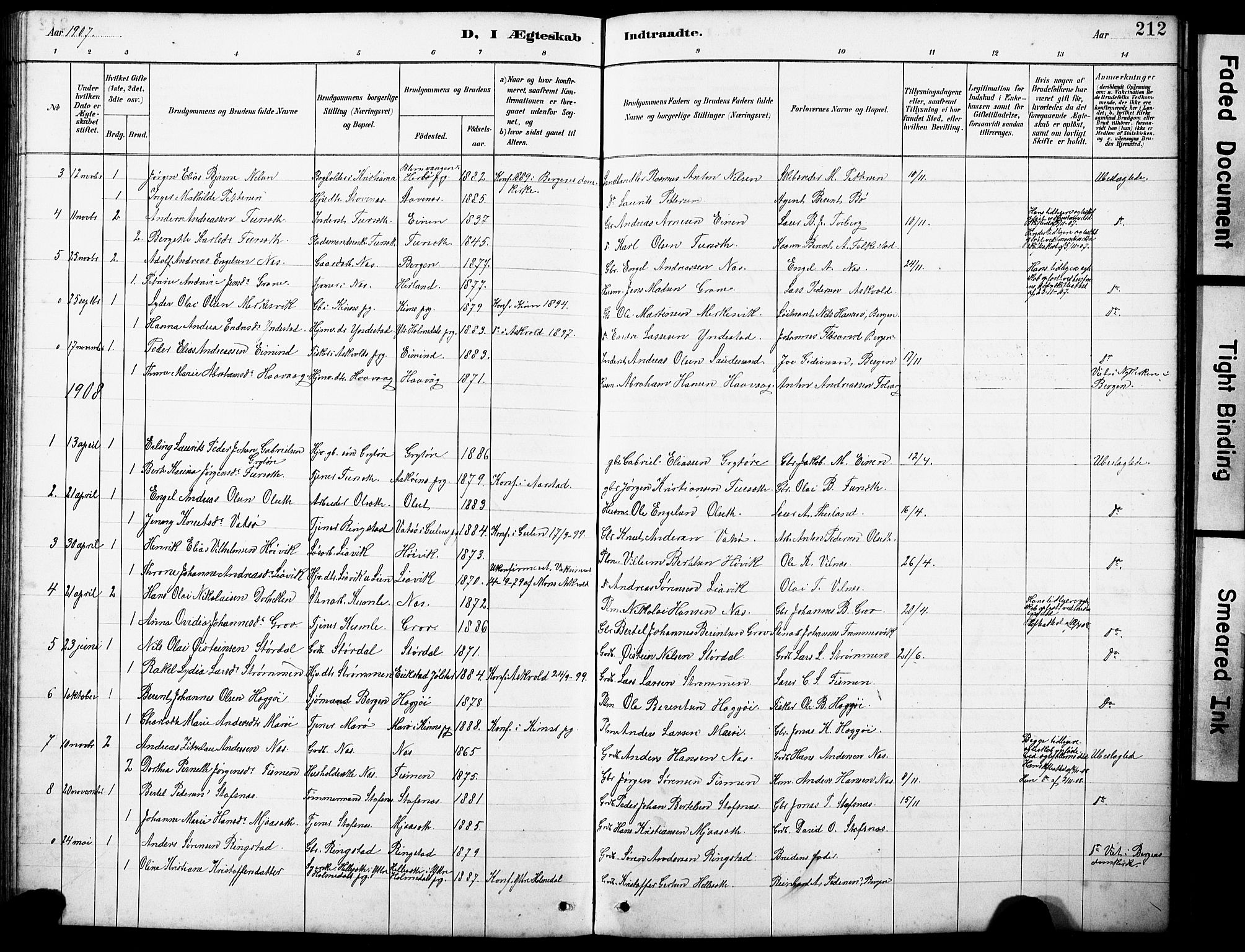 Askvoll sokneprestembete, AV/SAB-A-79501/H/Hab/Haba/L0003: Parish register (copy) no. A 3, 1886-1928, p. 212