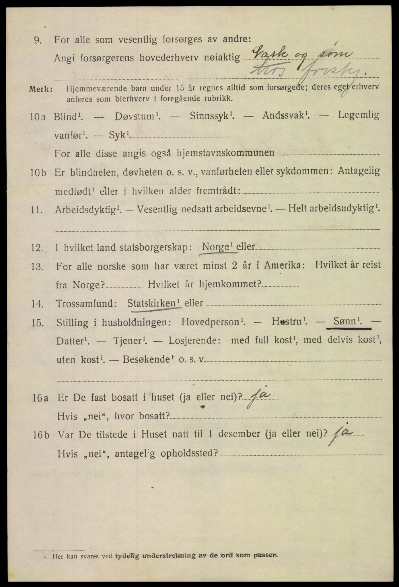 SAK, 1920 census for Grimstad, 1920, p. 6346