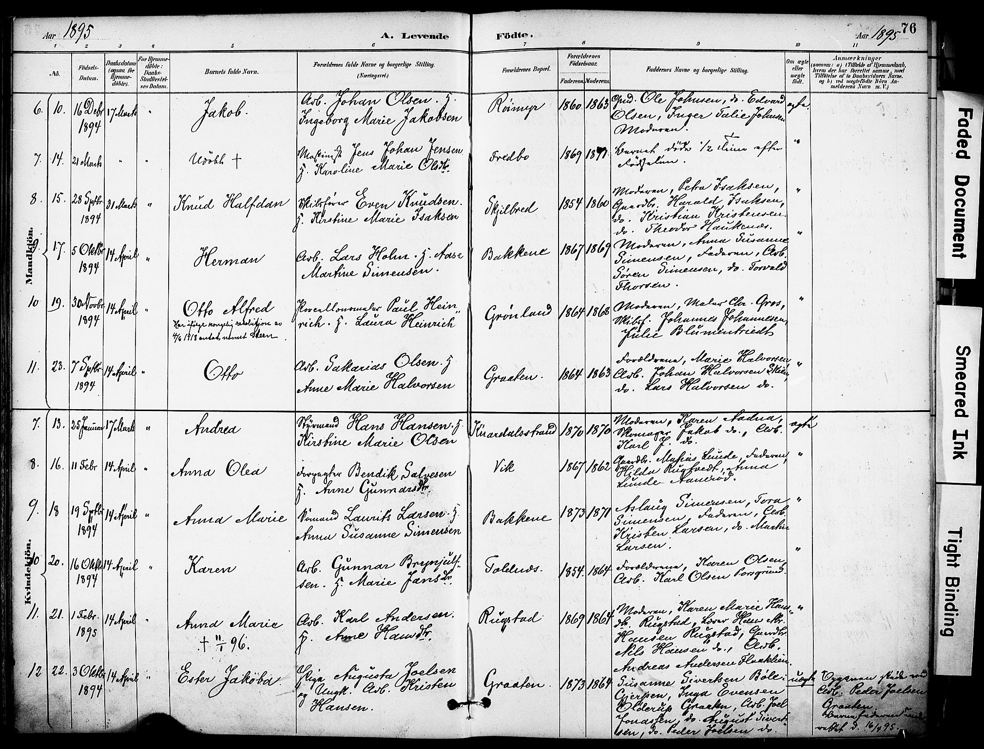 Solum kirkebøker, SAKO/A-306/F/Fa/L0010: Parish register (official) no. I 10, 1888-1898, p. 76