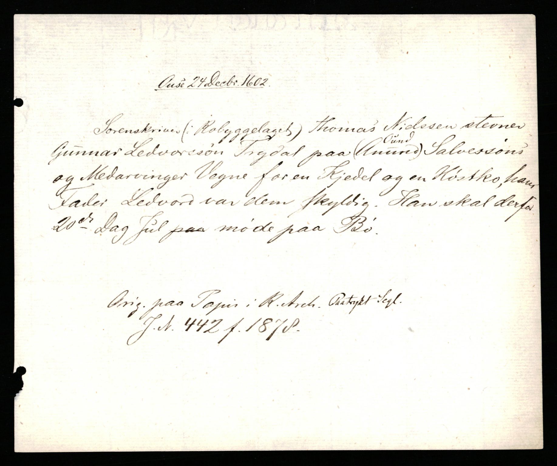 Riksarkivets diplomsamling, AV/RA-EA-5965/F35/F35b/L0005: Riksarkivets diplomer, seddelregister, 1601-1612, p. 155