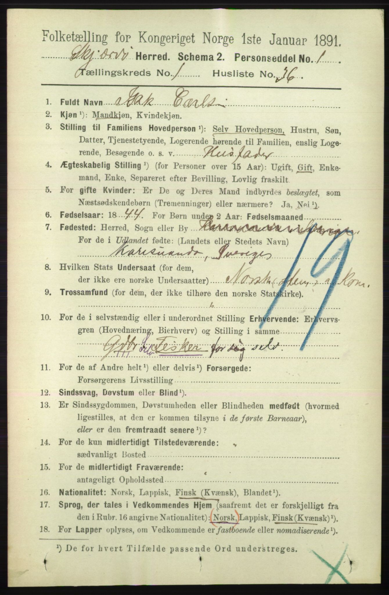 RA, 1891 census for 1941 Skjervøy, 1891, p. 402