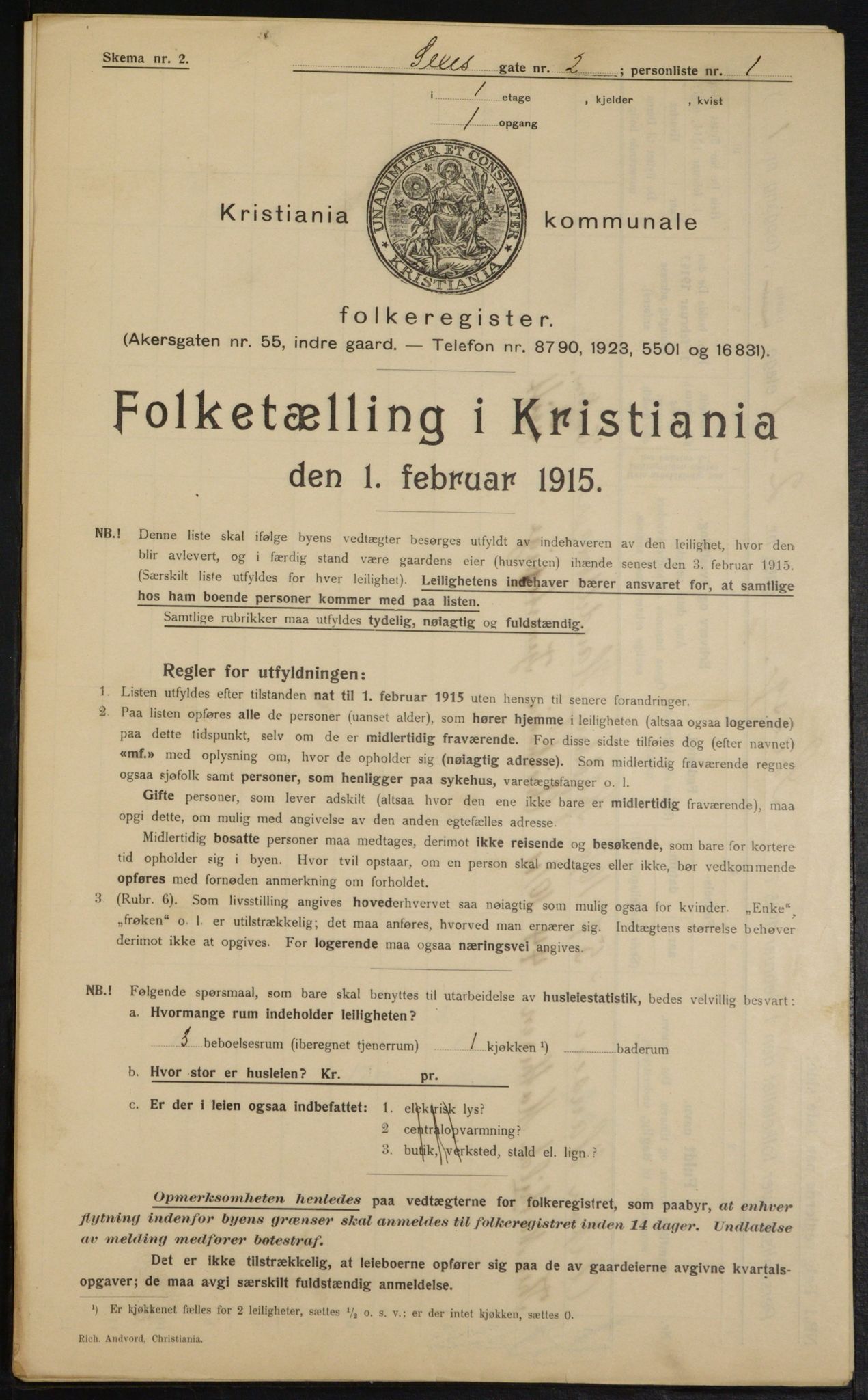 OBA, Municipal Census 1915 for Kristiania, 1915, p. 94411