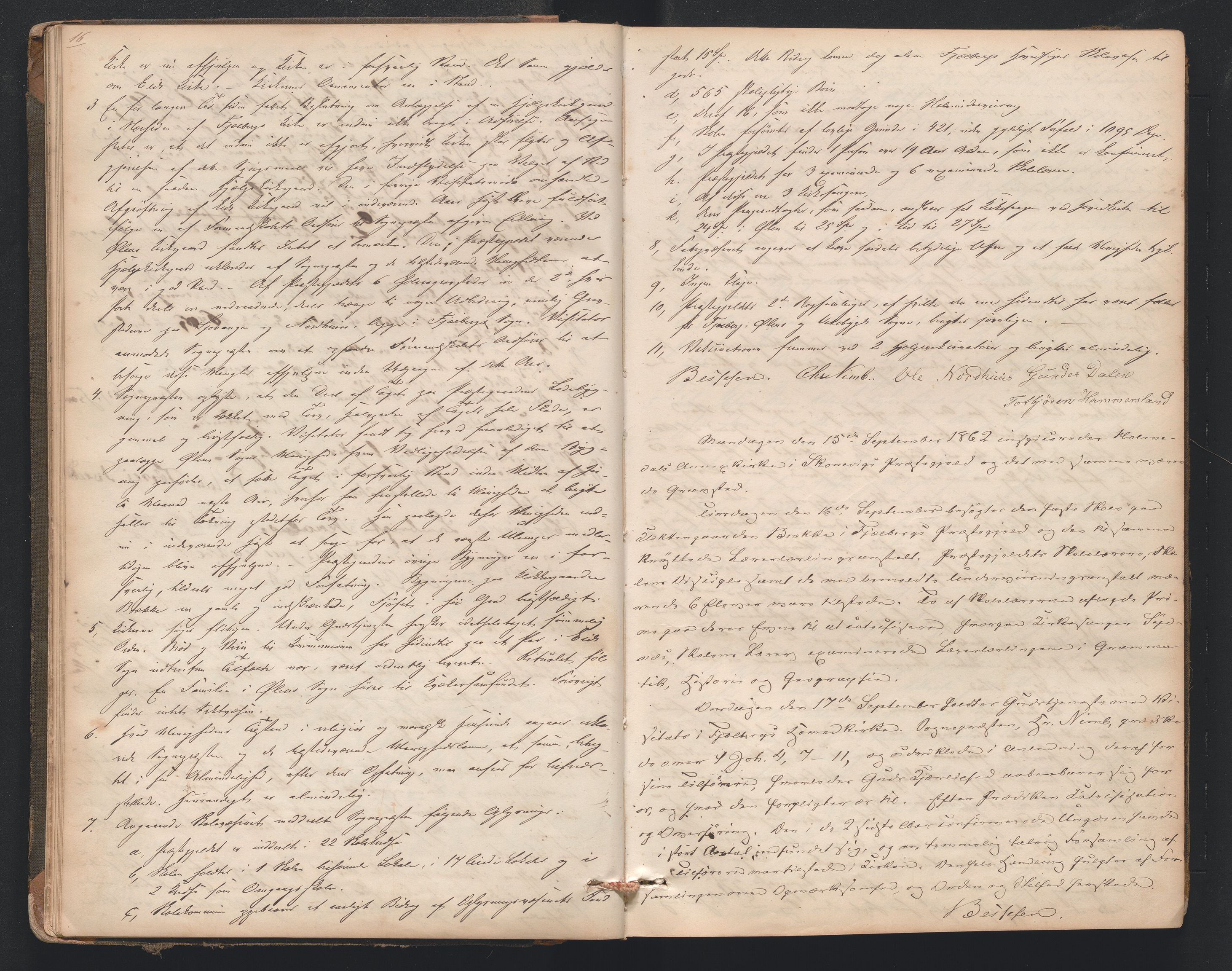 Nordre Sunnhordland prosti, AV/SAB-A-99912/F/L0001: Visitasprotokoll , 1860-1959, p. 16