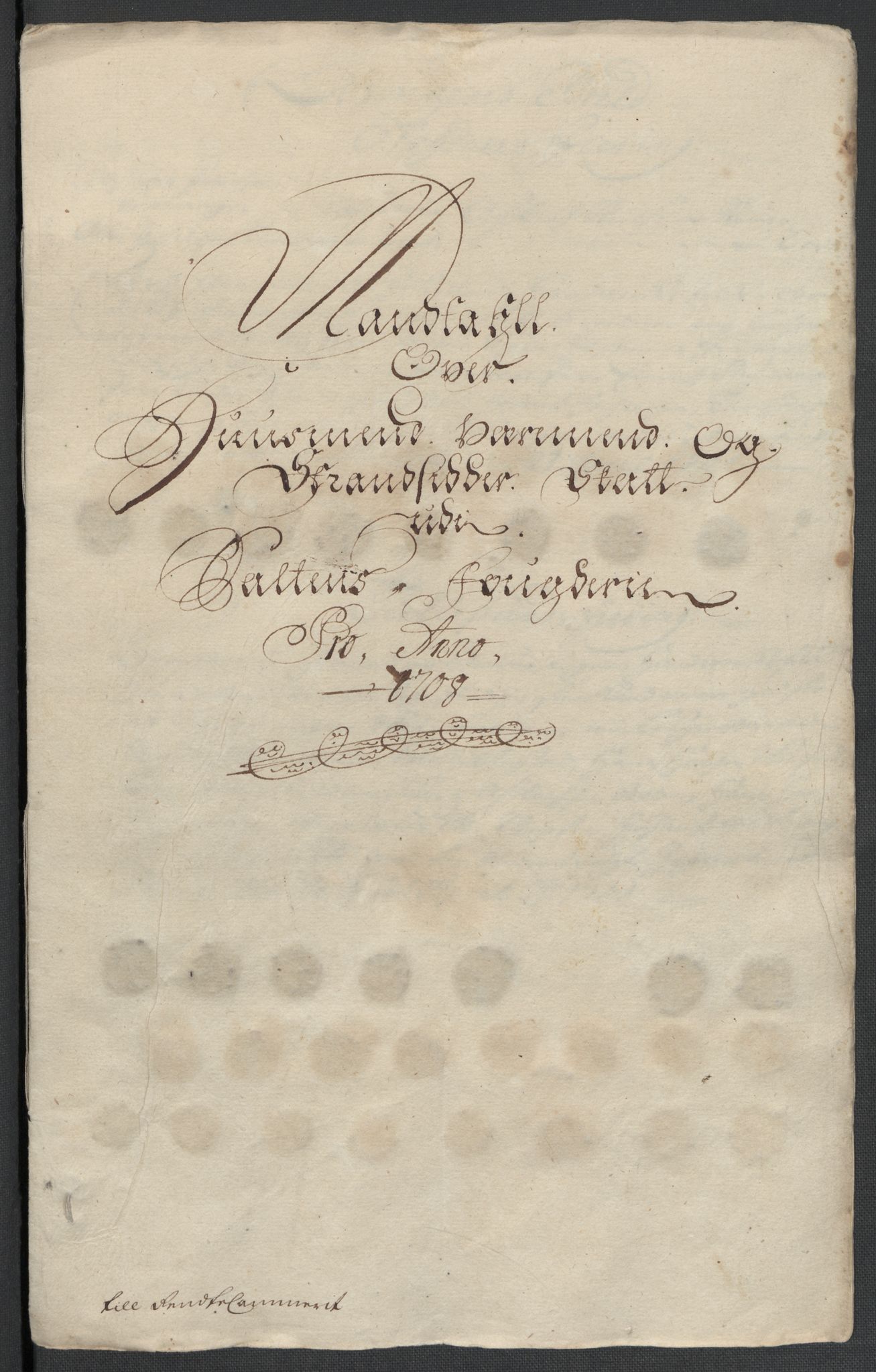 Rentekammeret inntil 1814, Reviderte regnskaper, Fogderegnskap, AV/RA-EA-4092/R66/L4581: Fogderegnskap Salten, 1707-1710, p. 274