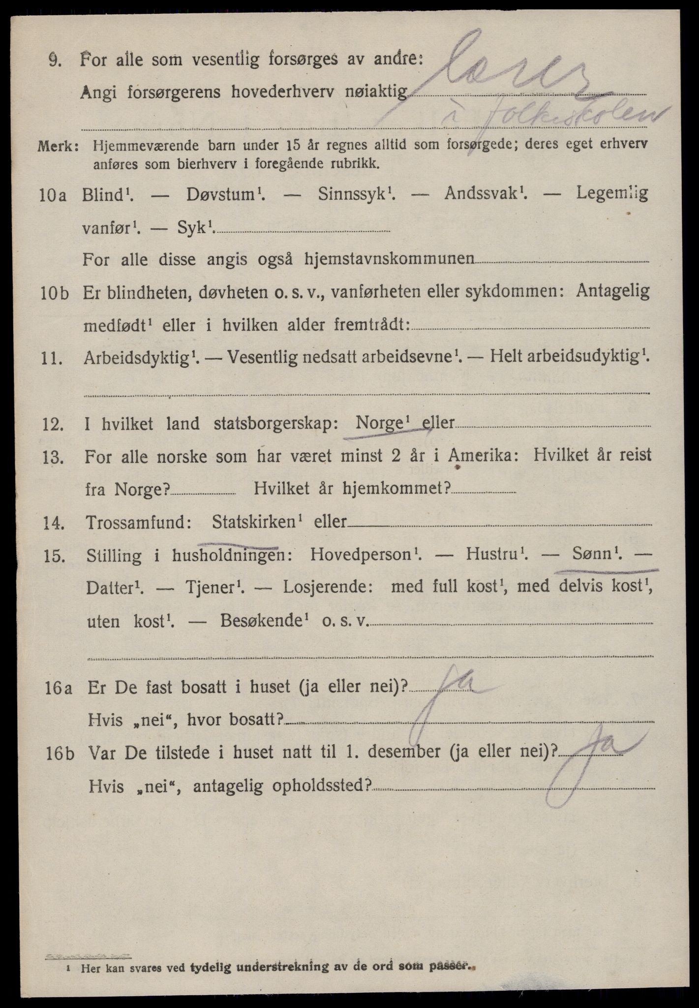 SAT, 1920 census for Borgund, 1920, p. 14307