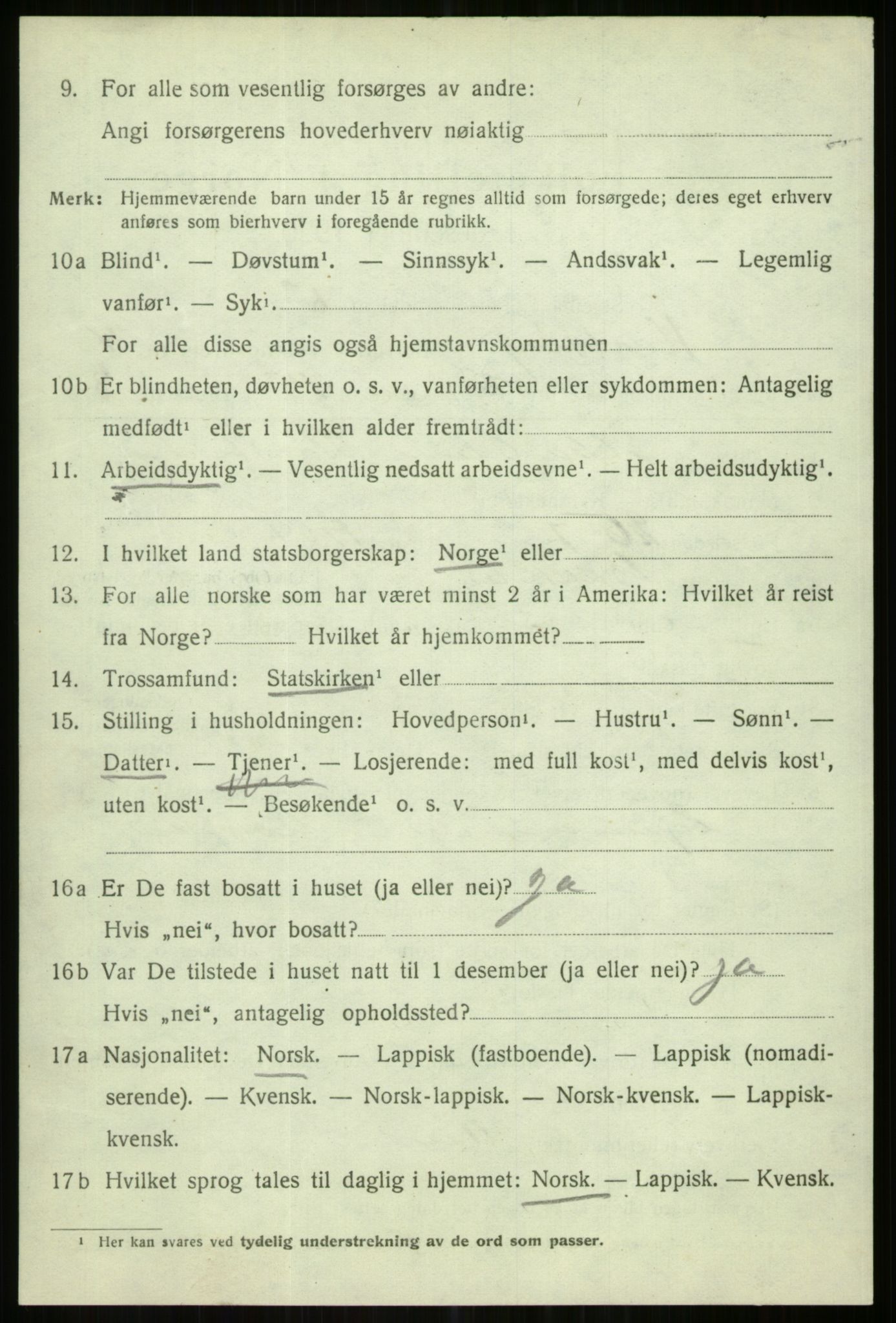 SATØ, 1920 census for Karlsøy, 1920, p. 2076