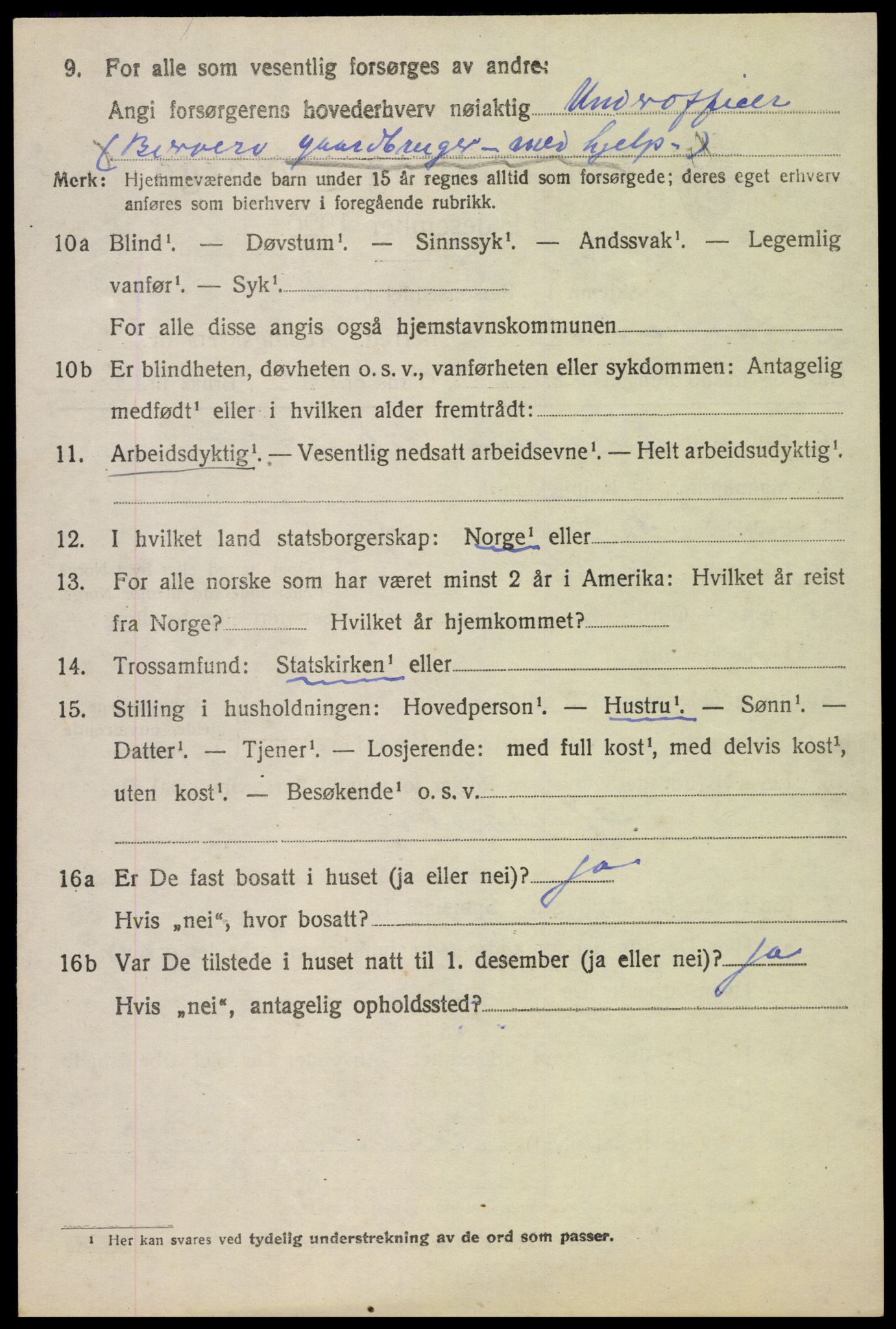 SAH, 1920 census for Søndre Land, 1920, p. 1224