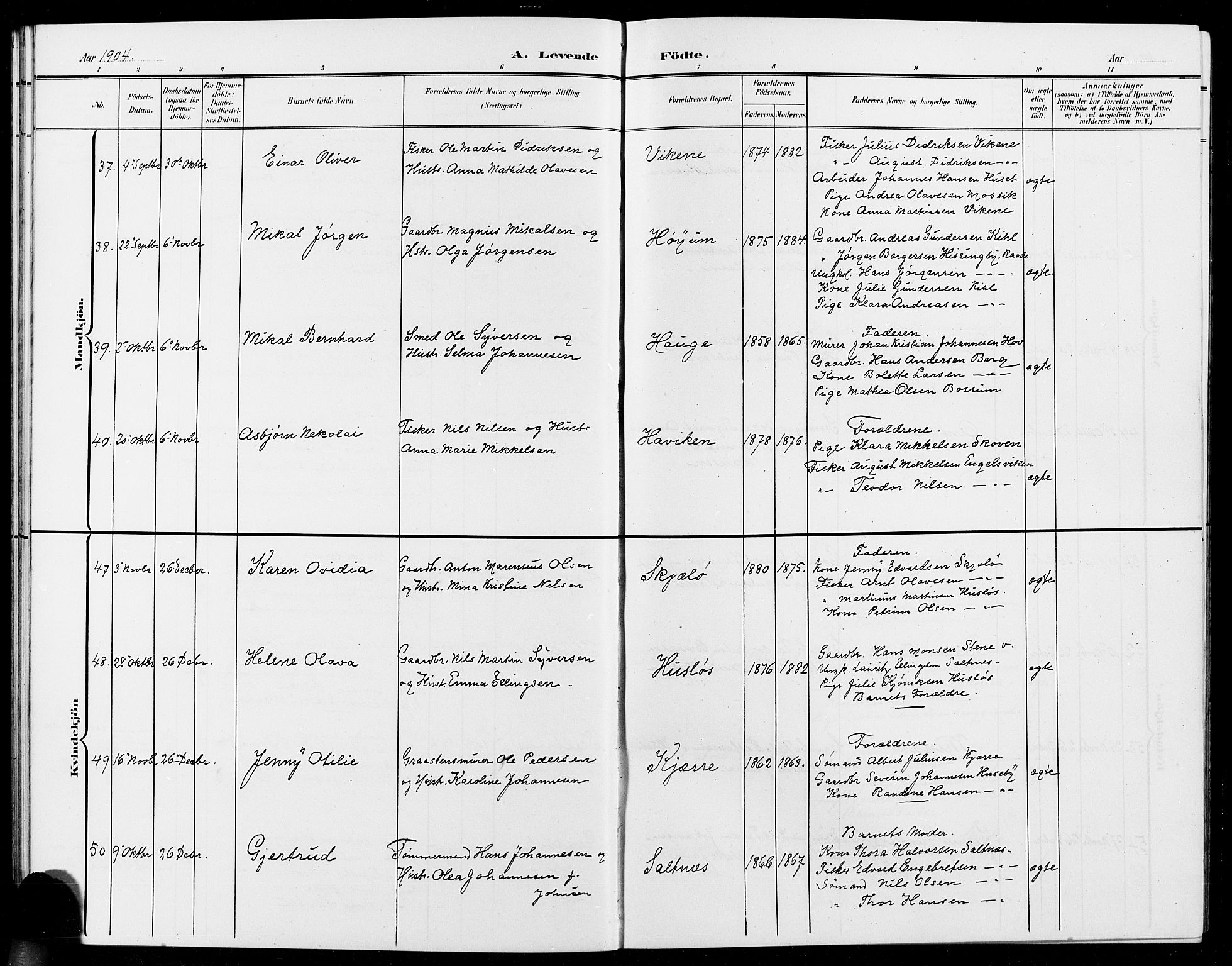 Onsøy prestekontor Kirkebøker, AV/SAO-A-10914/G/Ga/L0002: Parish register (copy) no. I 2, 1903-1909