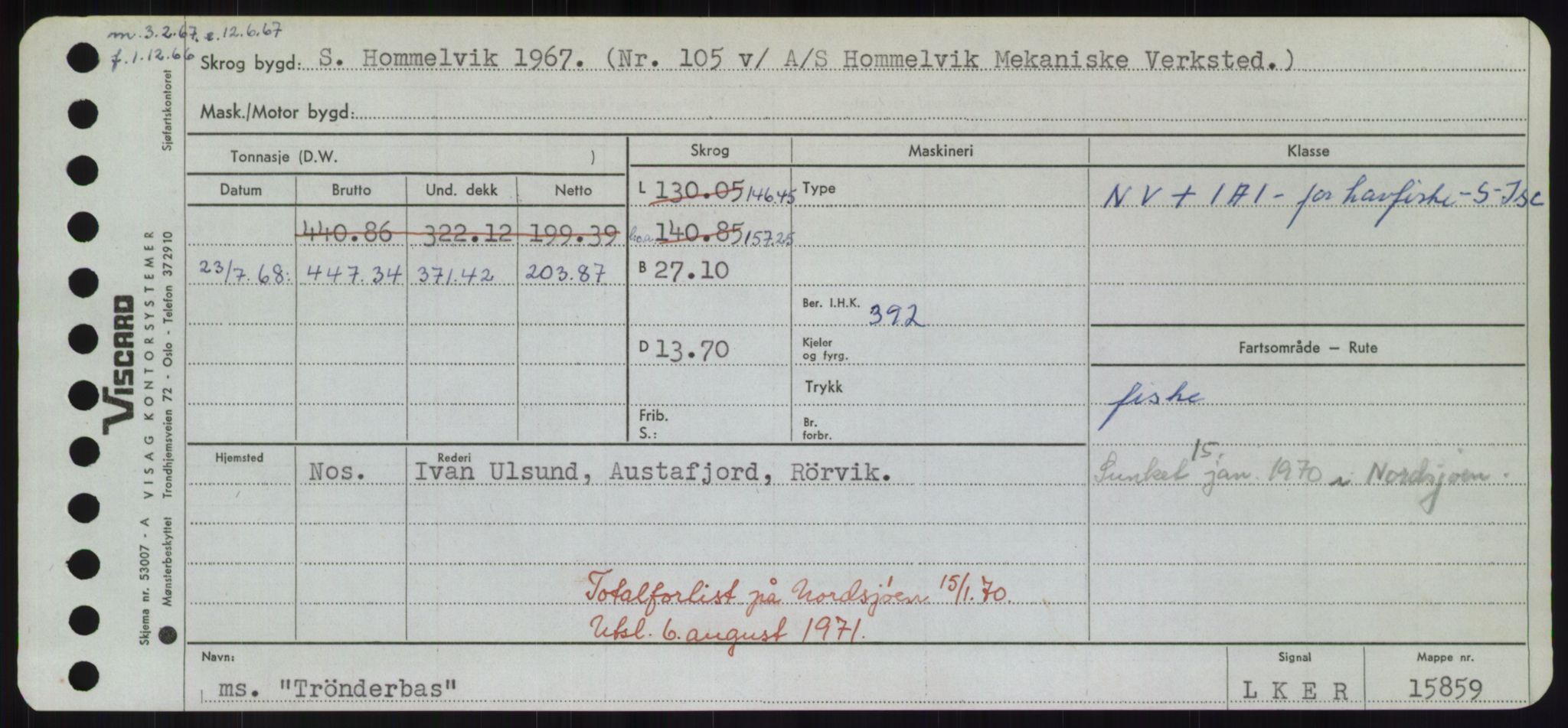 Sjøfartsdirektoratet med forløpere, Skipsmålingen, RA/S-1627/H/Hd/L0039: Fartøy, Ti-Tø, p. 761