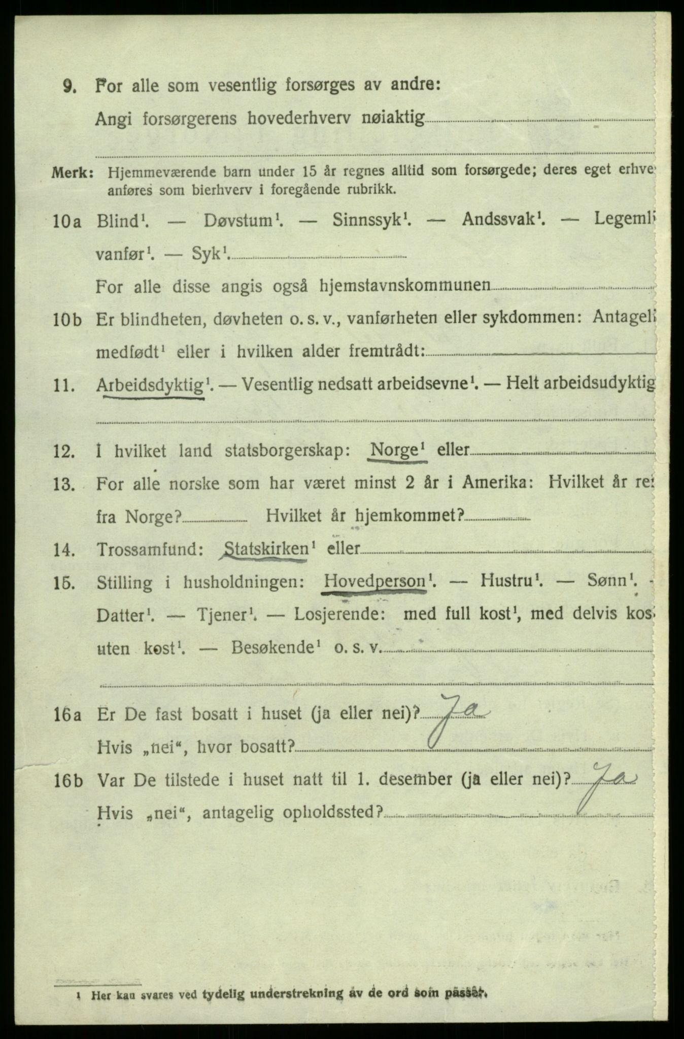 SAB, 1920 census for Kvam, 1920, p. 6322