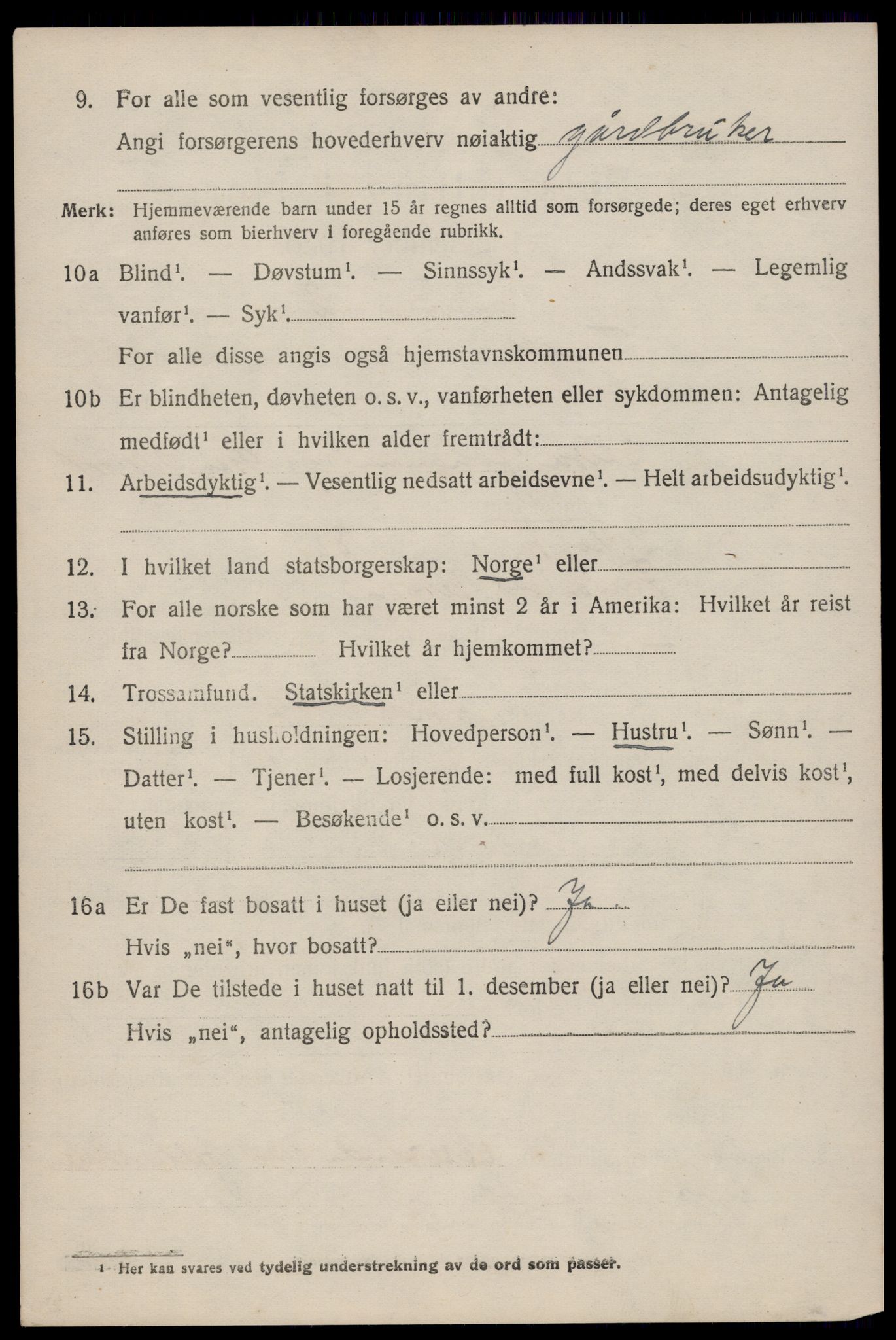 SAST, 1920 census for Tysvær, 1920, p. 845