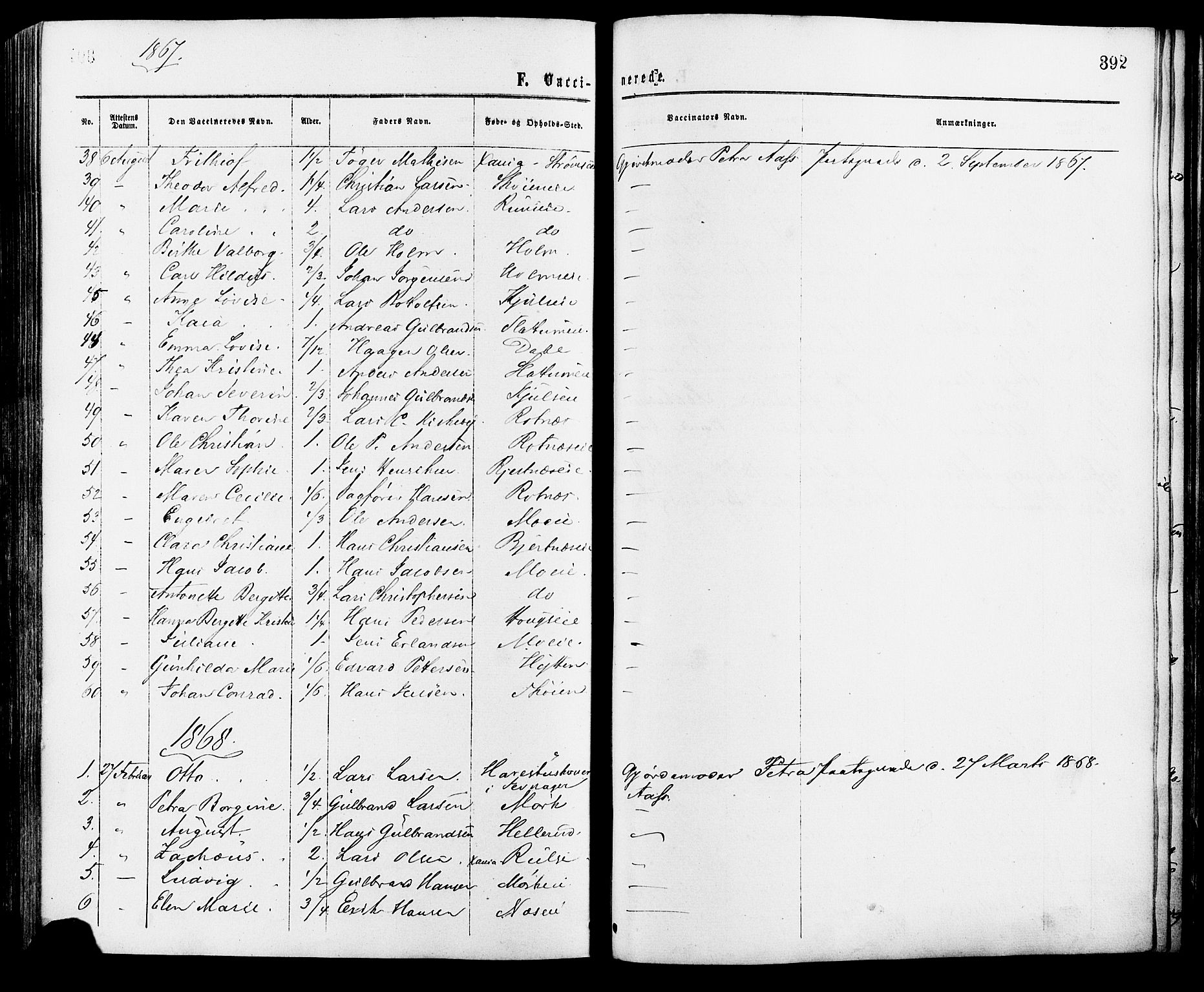 Nittedal prestekontor Kirkebøker, AV/SAO-A-10365a/F/Fa/L0006: Parish register (official) no. I 6, 1863-1878, p. 392