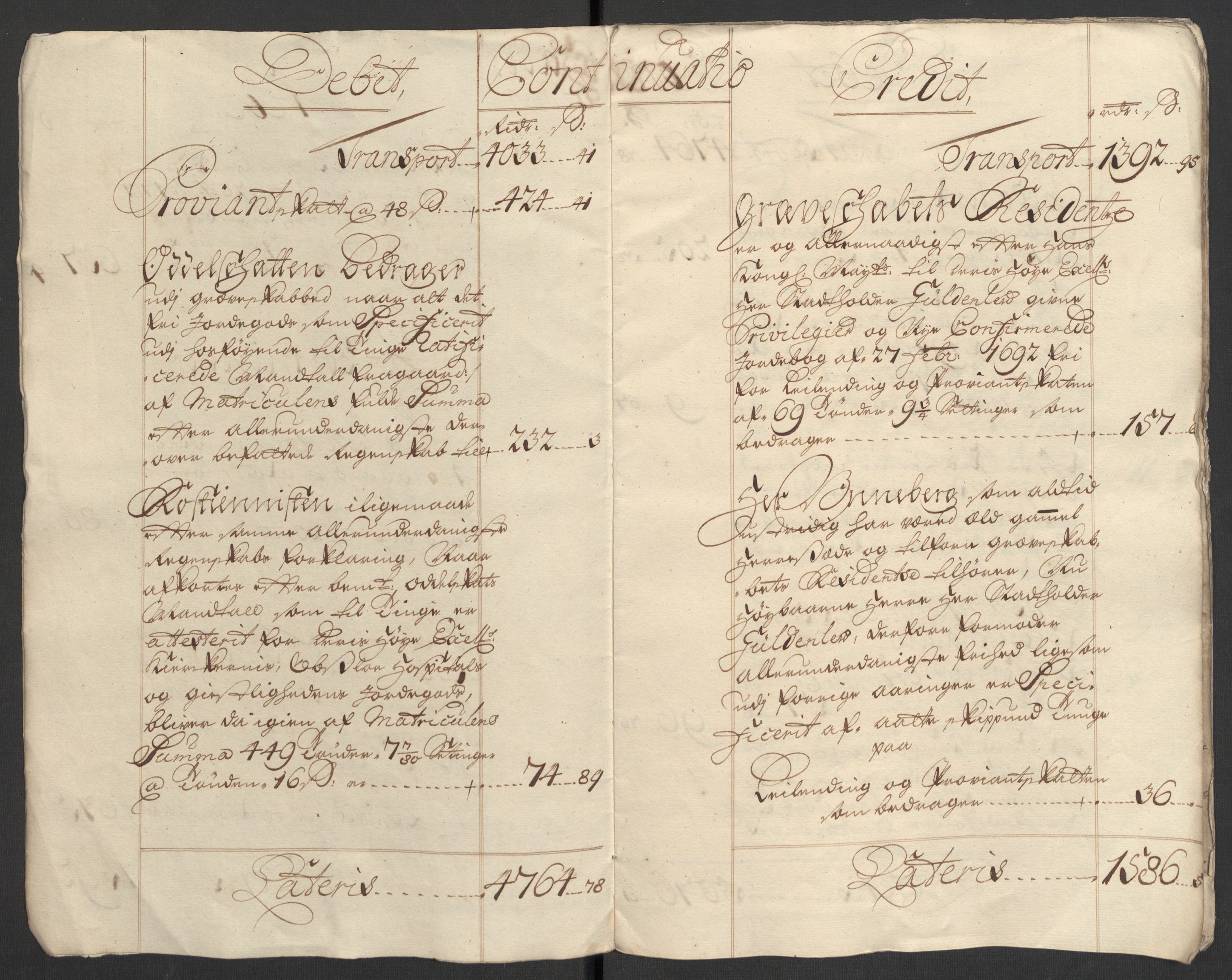 Rentekammeret inntil 1814, Reviderte regnskaper, Fogderegnskap, RA/EA-4092/R33/L1976: Fogderegnskap Larvik grevskap, 1698-1701, p. 309