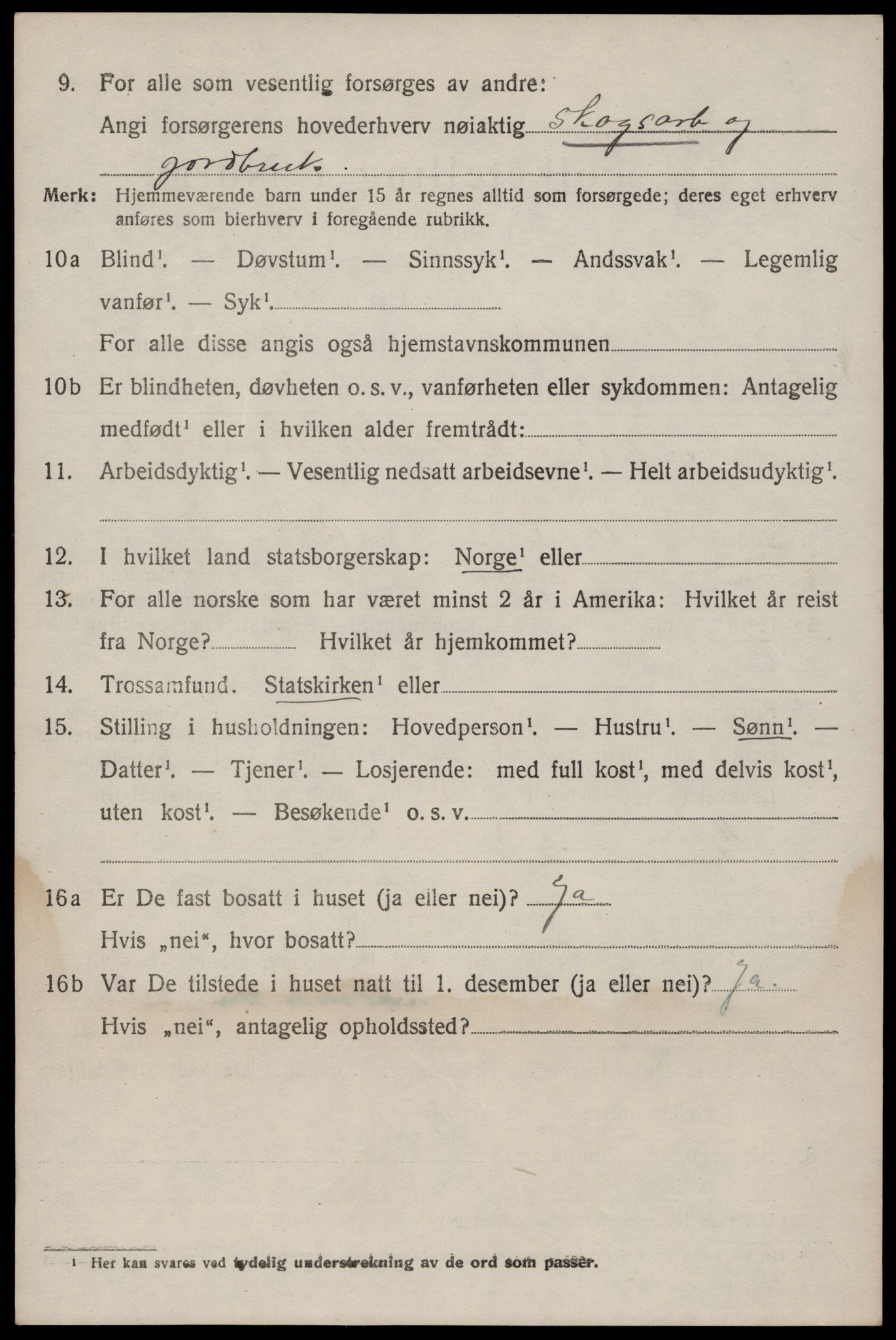 SAKO, 1920 census for Seljord, 1920, p. 2099