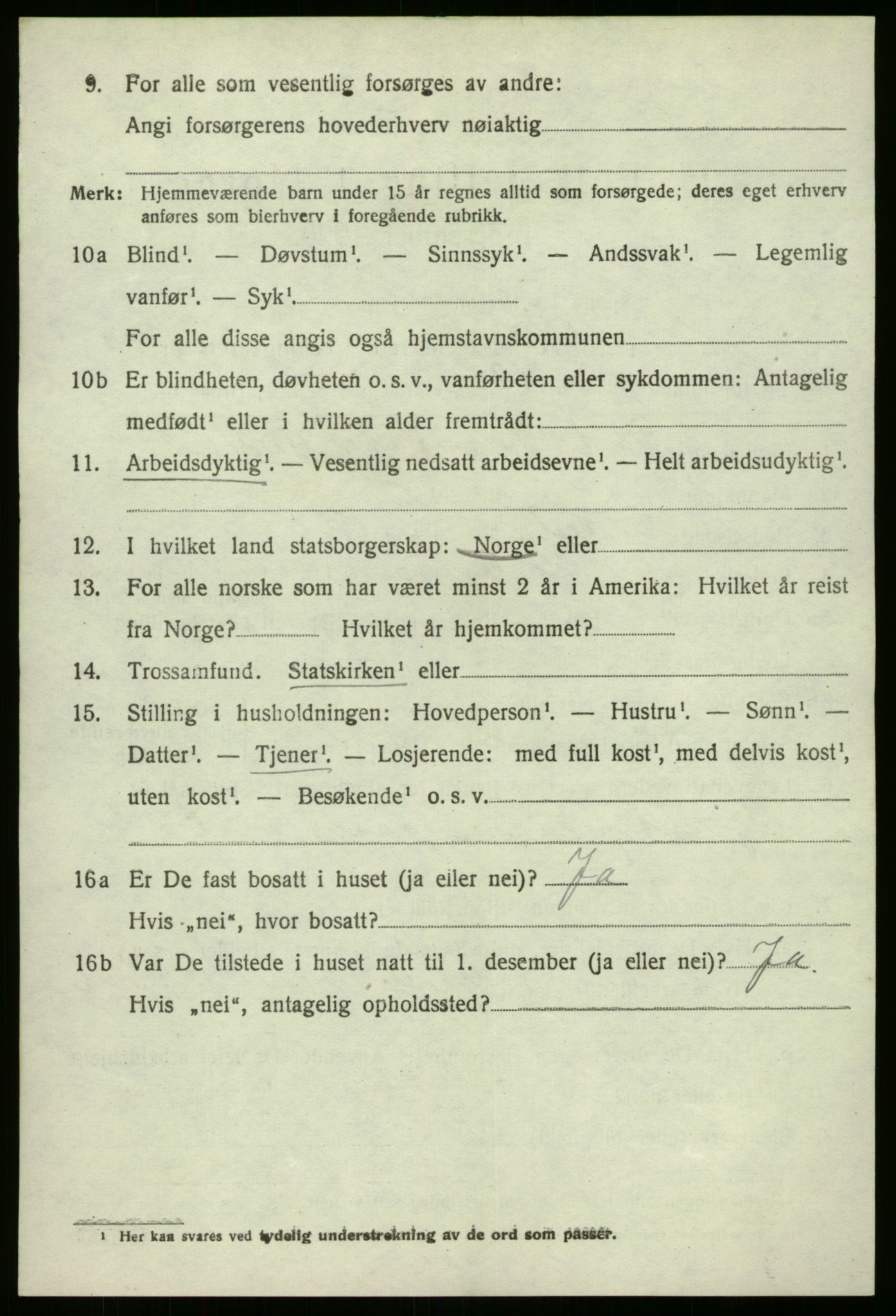 SAB, 1920 census for Kinn, 1920, p. 6308